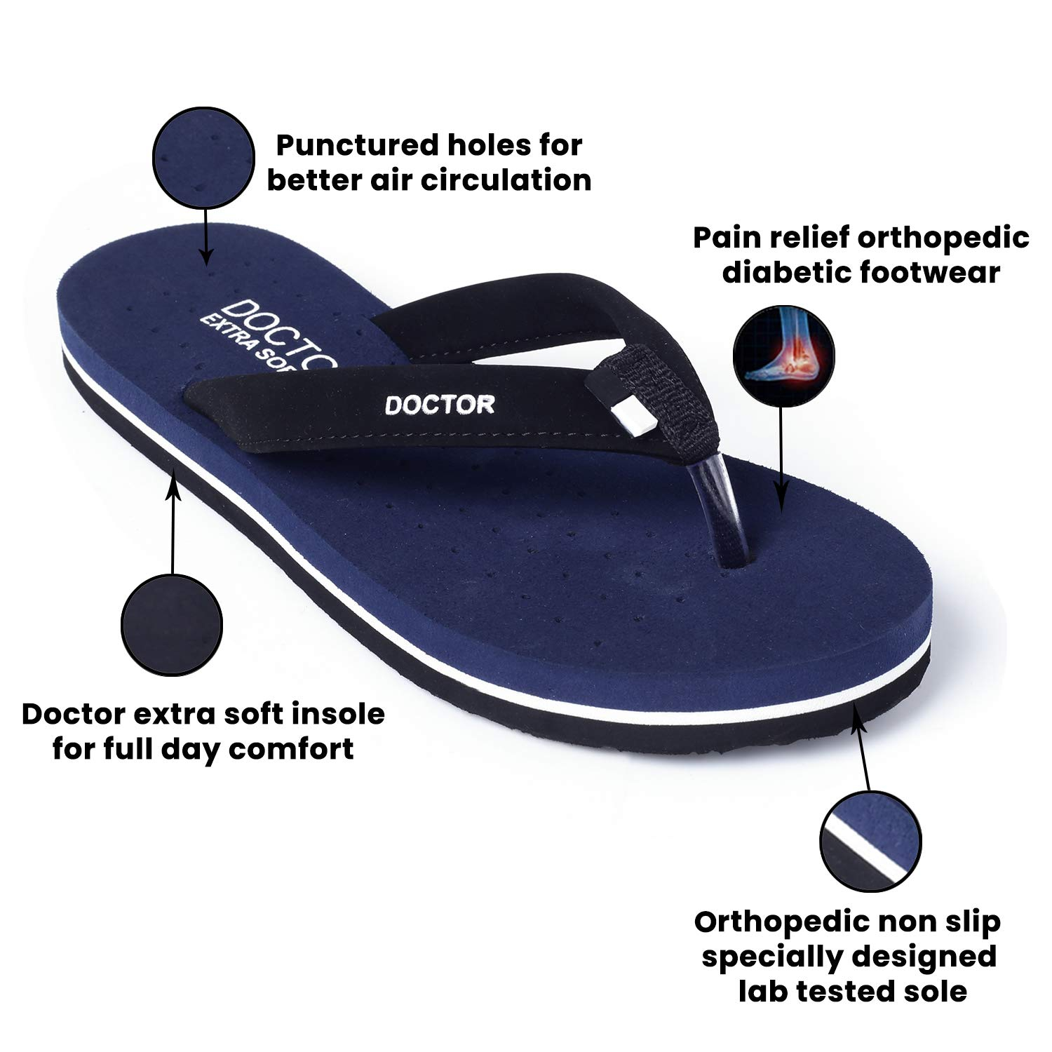 Doctor Extra Soft Women's Flat House Slippers - Image 65