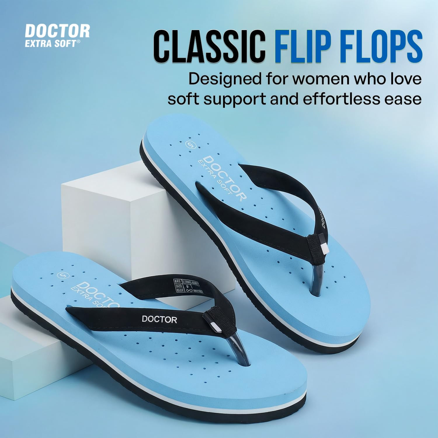 Doctor Extra Soft Women's Flat House Slippers - Image 74