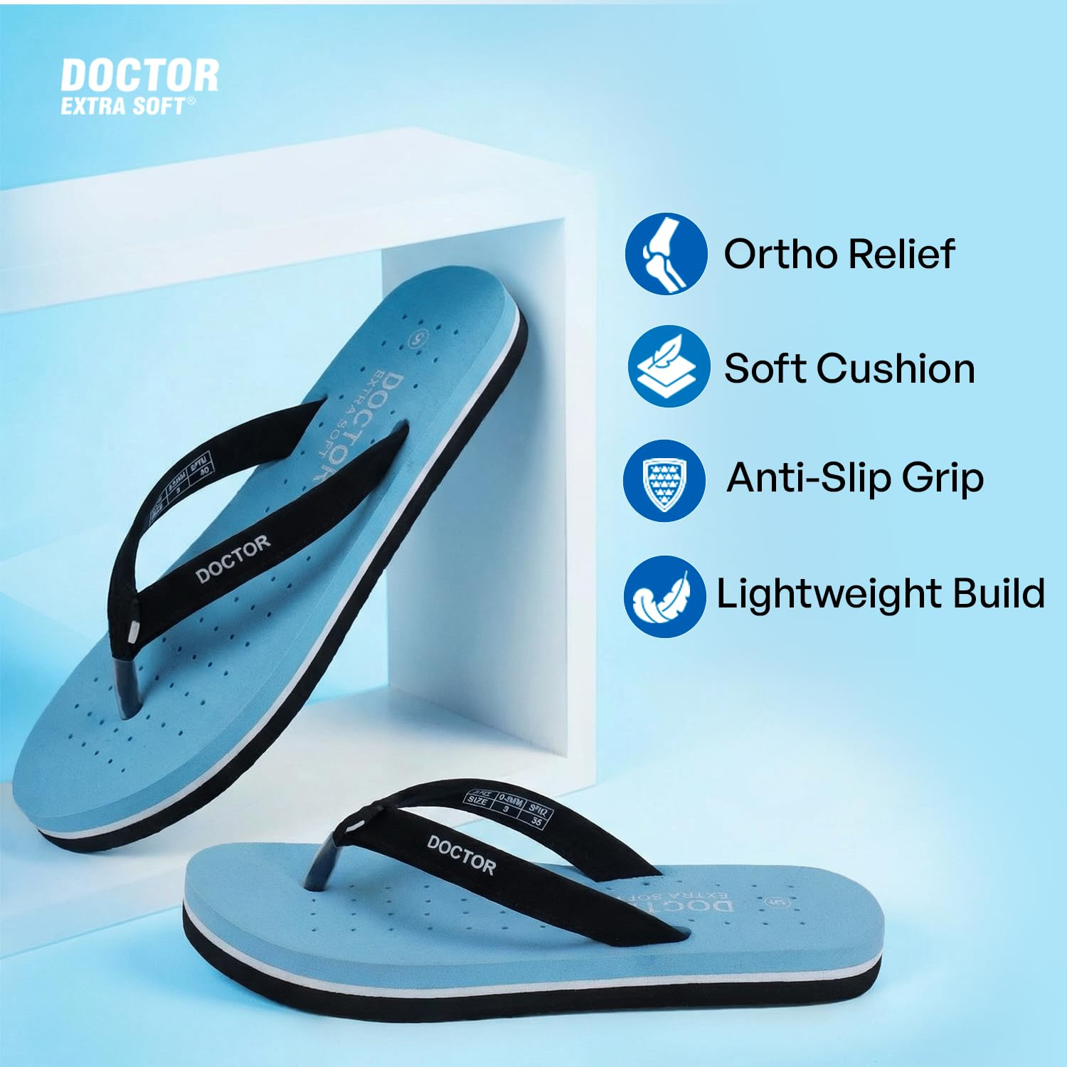 Doctor Extra Soft Women's Flat House Slippers - Image 76