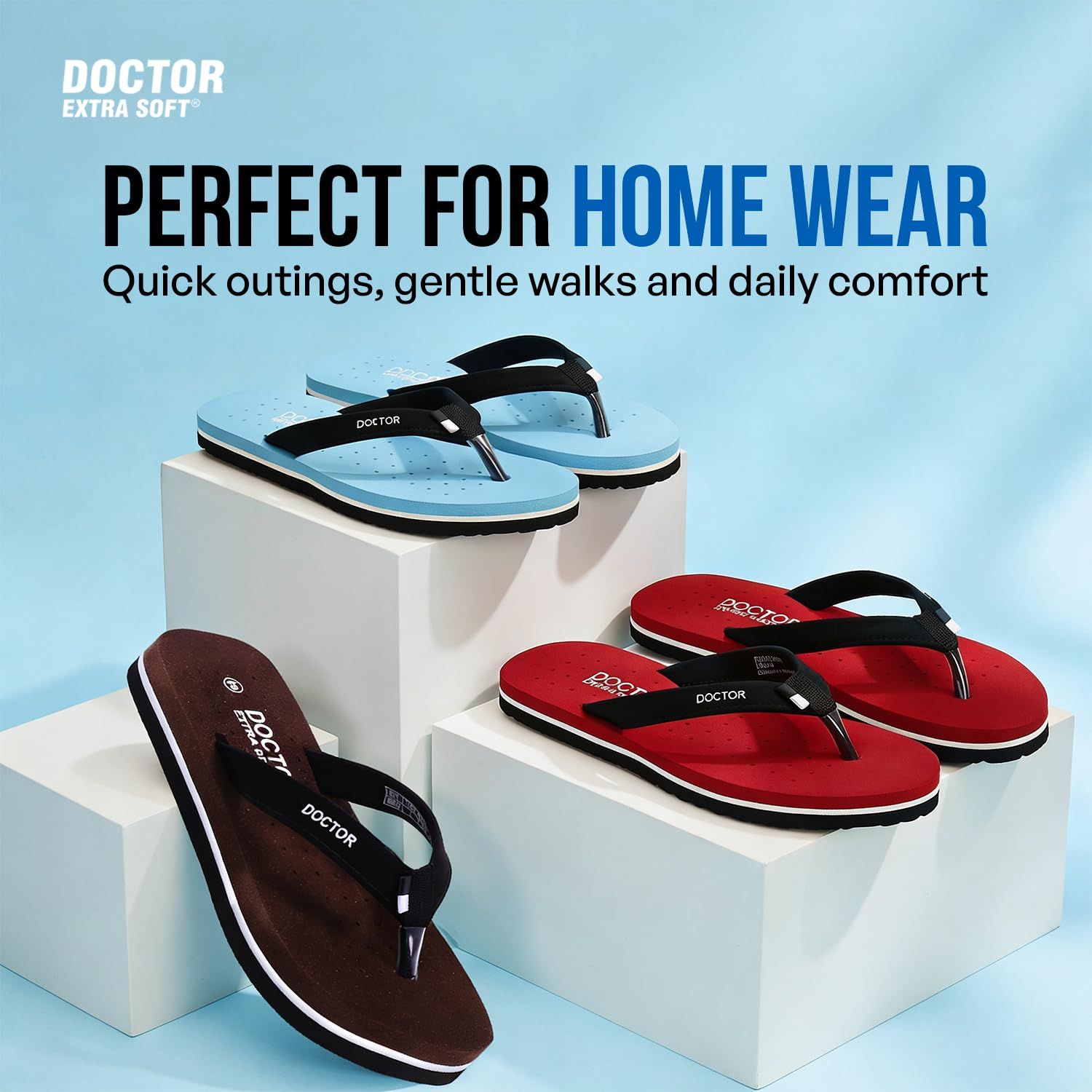 Doctor Extra Soft Women's Flat House Slippers - Image 77