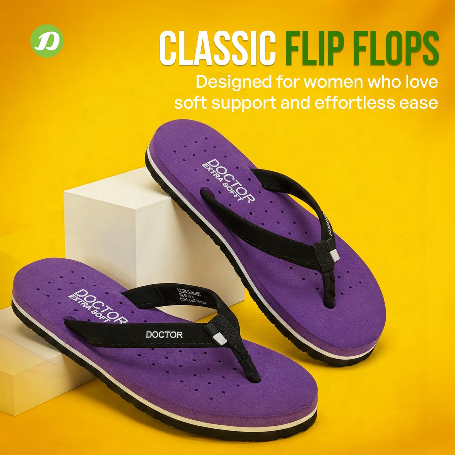 Doctor Extra Soft Women's Flat House Slippers - Image 81