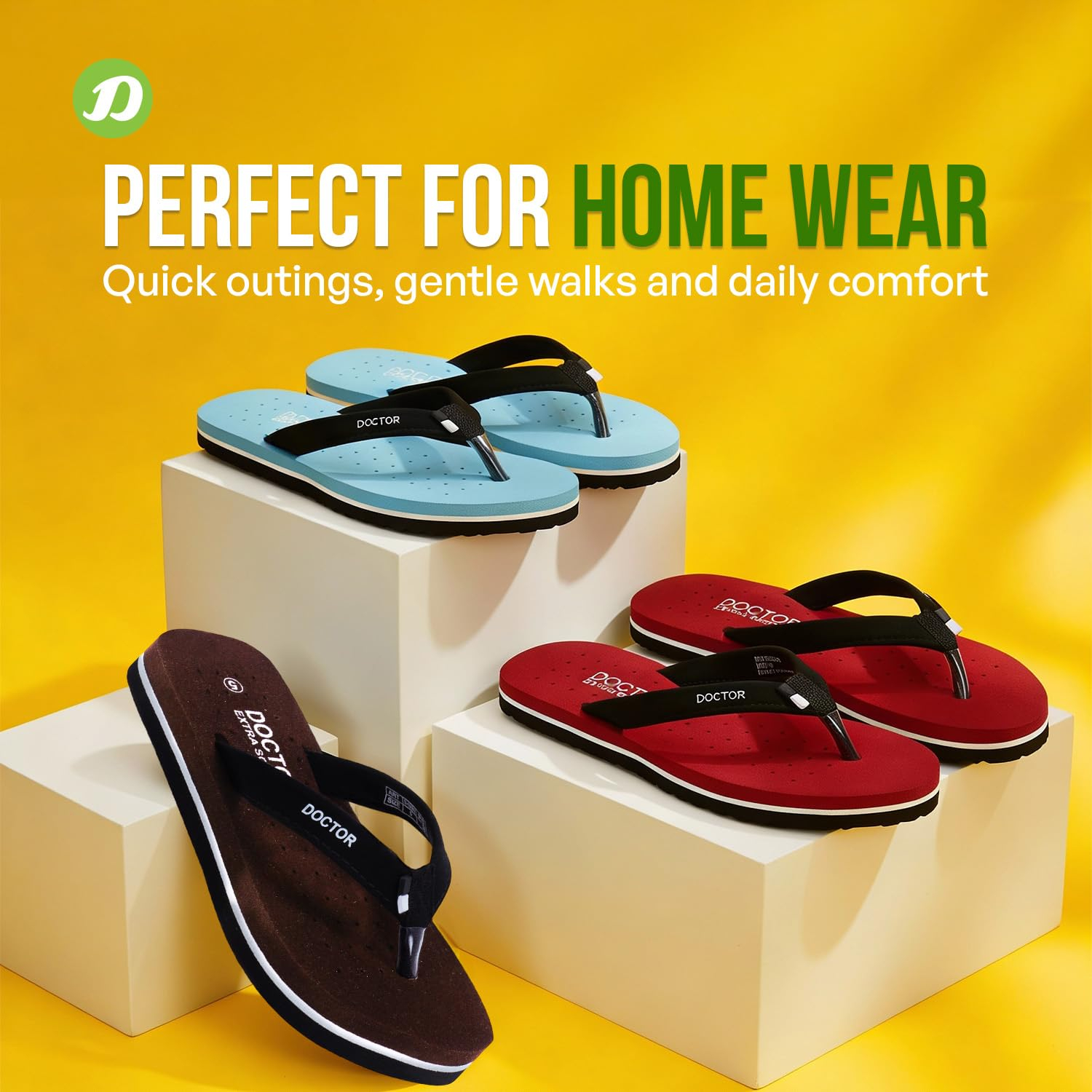 Doctor Extra Soft Women's Flat House Slippers - Image 84
