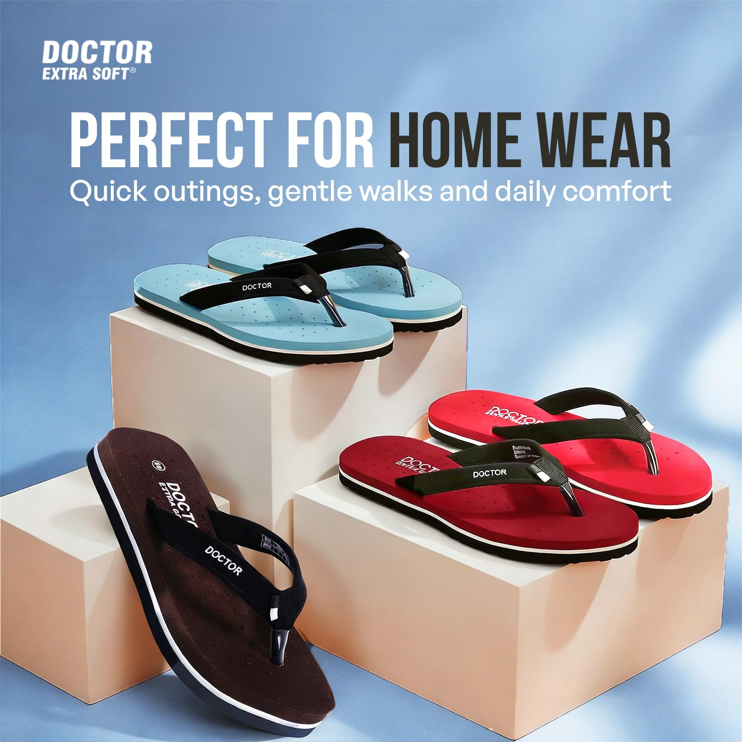 Doctor Extra Soft Women's Flat House Slippers - Image 91