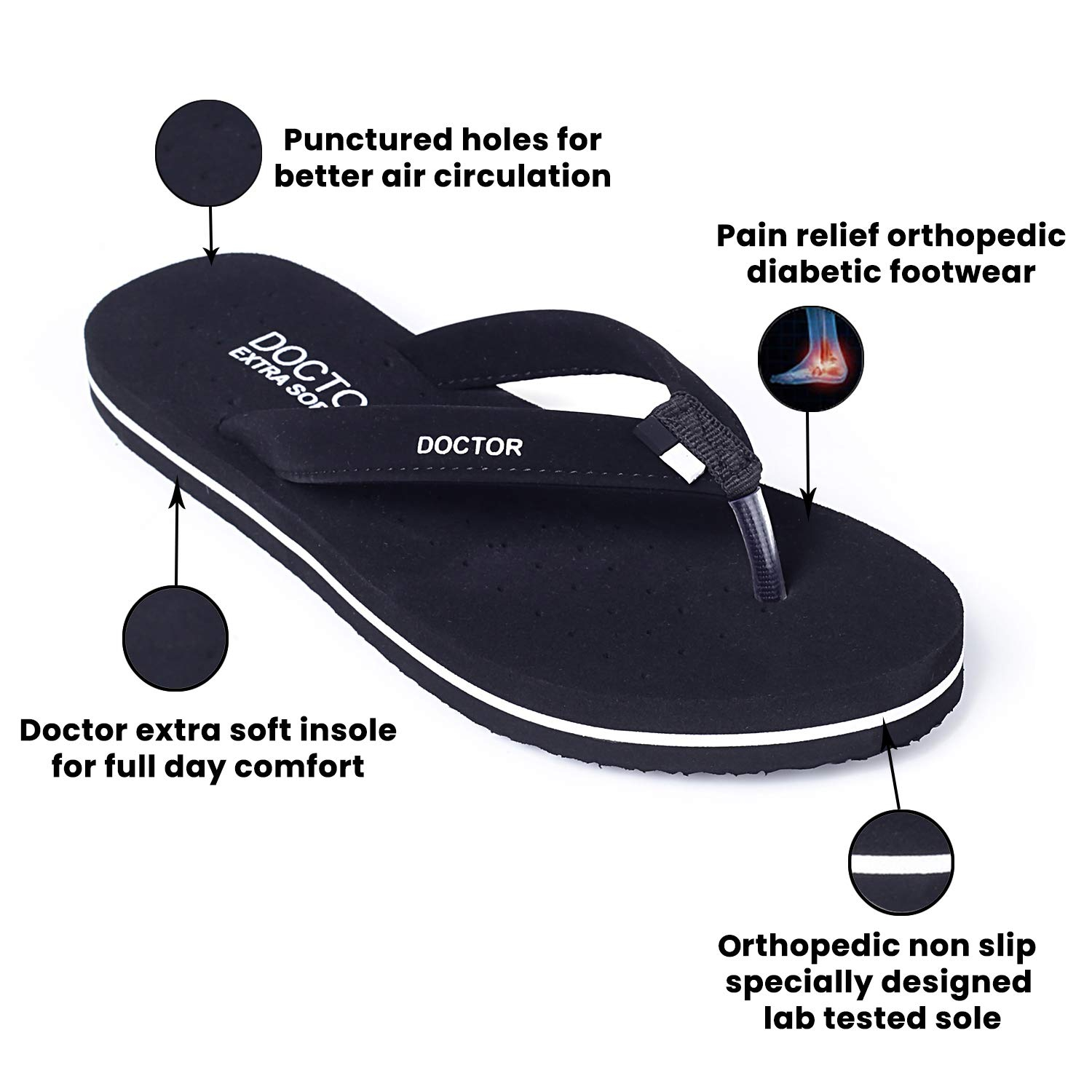 Doctor Extra Soft Women's Flat House Slippers - Image 93