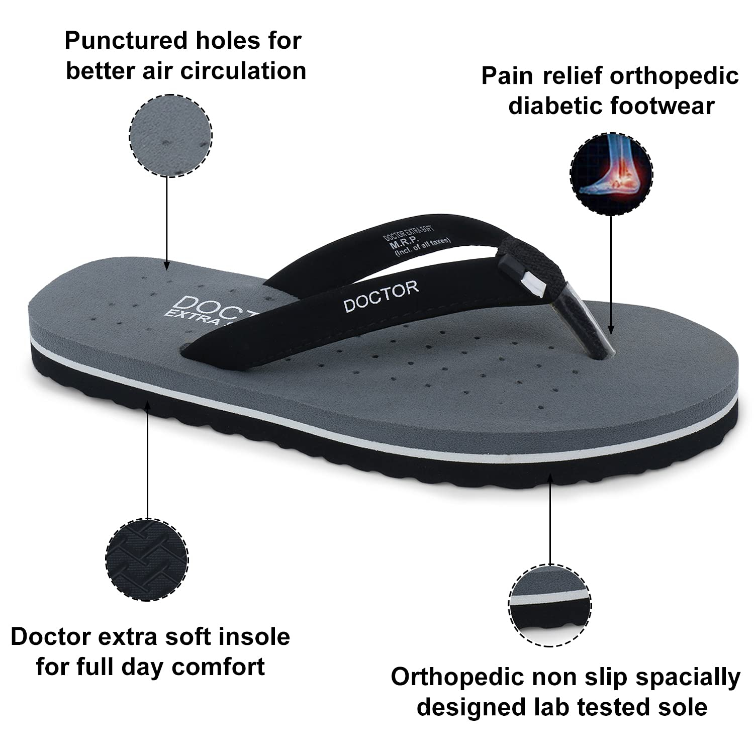 Doctor Extra Soft Women's Flat House Slippers - Image 100