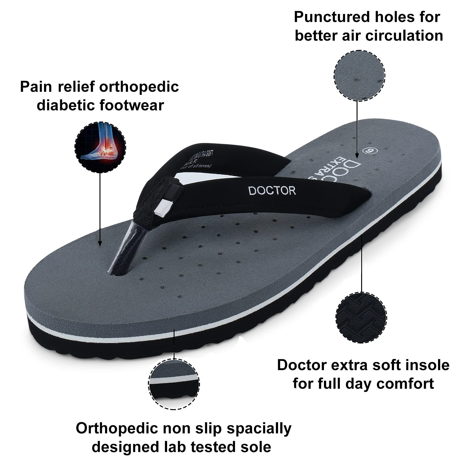 Doctor Extra Soft Women's Flat House Slippers - Image 108