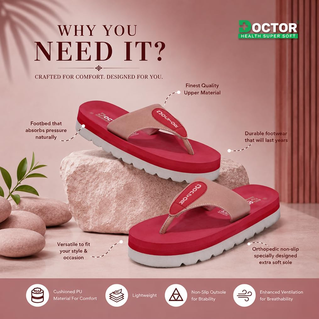 Doctor Health Super Soft Women's Cushioned Thong Flip-Flops - Image 7