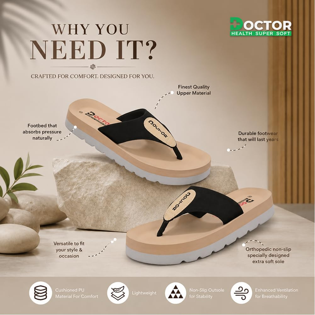 Doctor Health Super Soft Women's Cushioned Thong Flip-Flops - Image 24