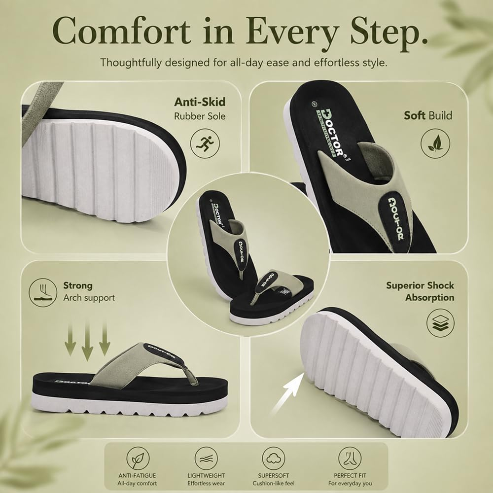 Doctor Health Super Soft Women's Cushioned Thong Flip-Flops - Image 30