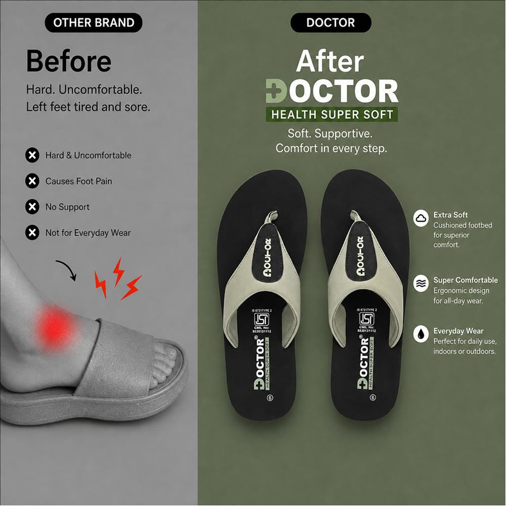 Doctor Health Super Soft Women's Cushioned Thong Flip-Flops - Image 31