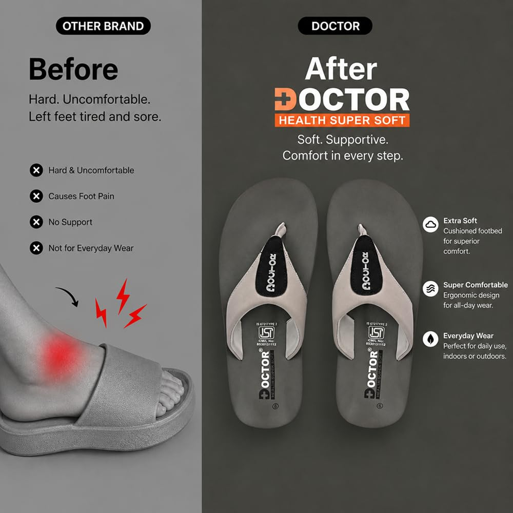 Doctor Health Super Soft Women's Cushioned Thong Flip-Flops - Image 38