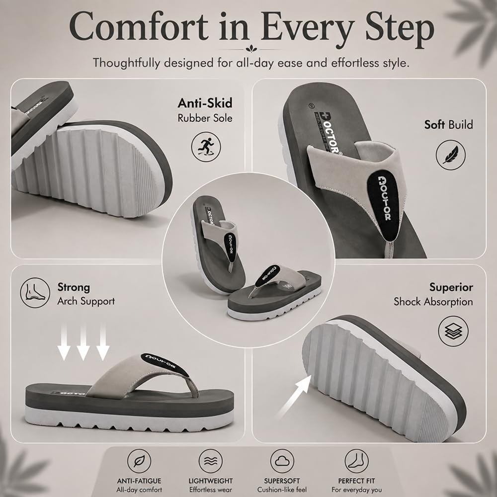 Doctor Health Super Soft Women's Cushioned Thong Flip-Flops - Image 39