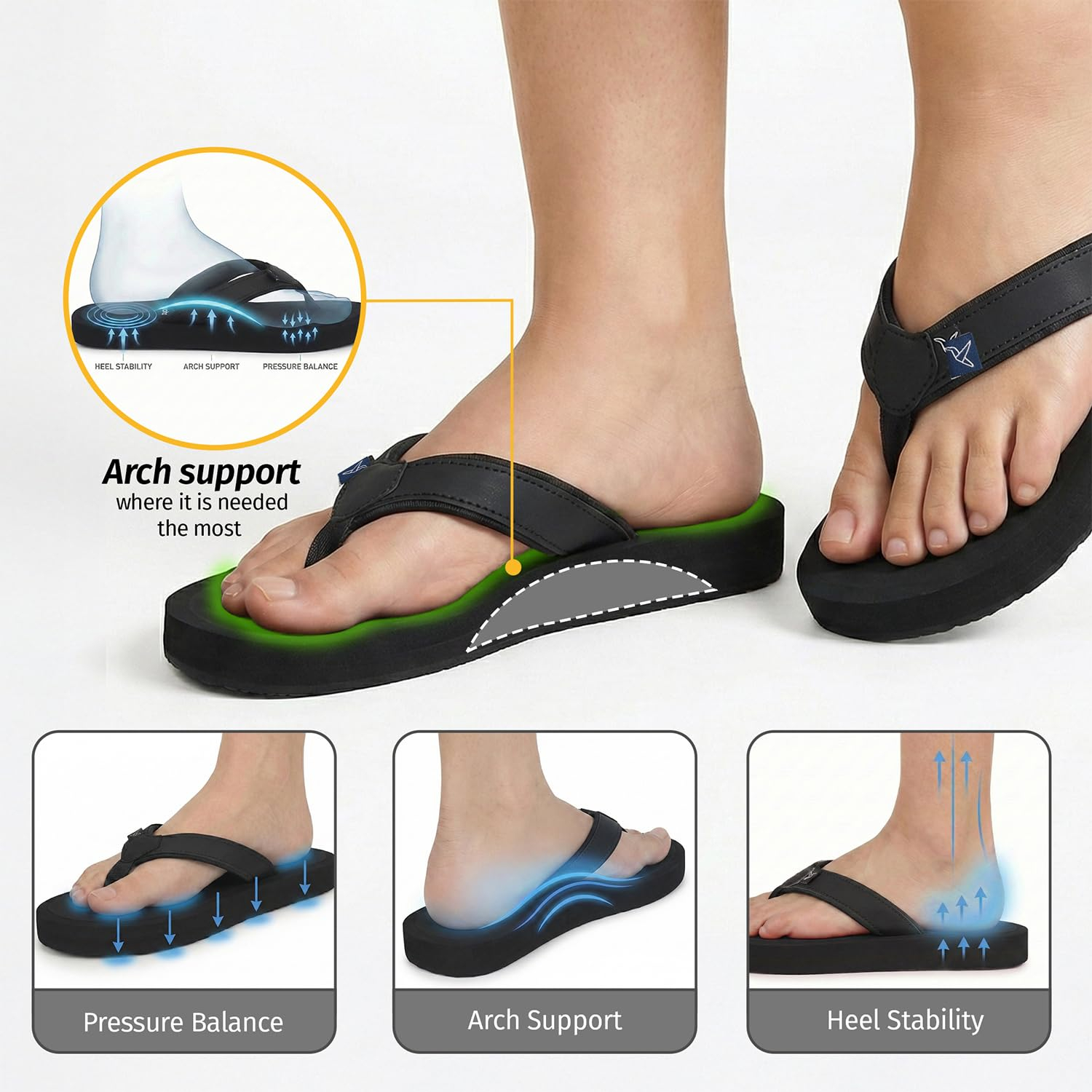 YOHO ArchFlex Women's Padded-Strap Flip-Flops - Image 18