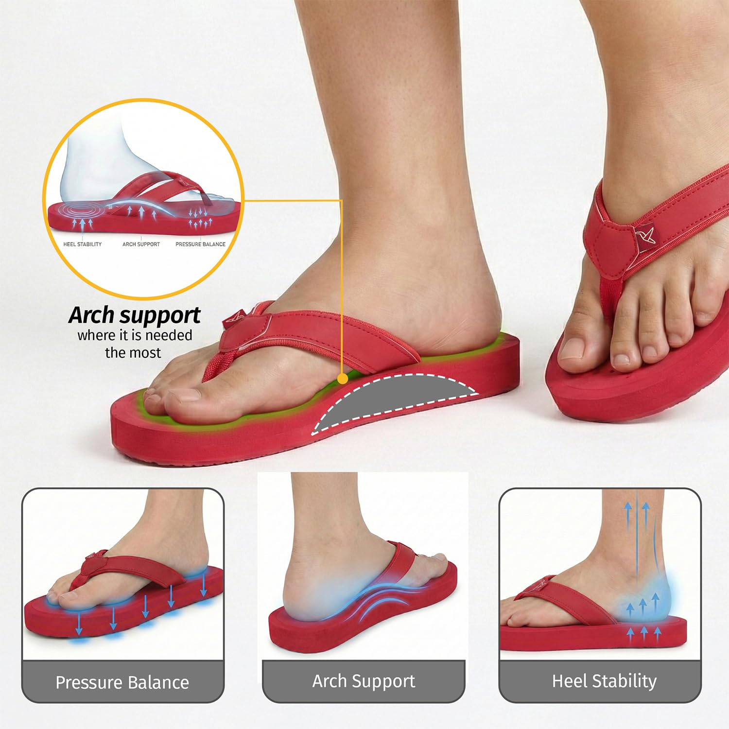 YOHO ArchFlex Women's Padded-Strap Flip-Flops - Image 26
