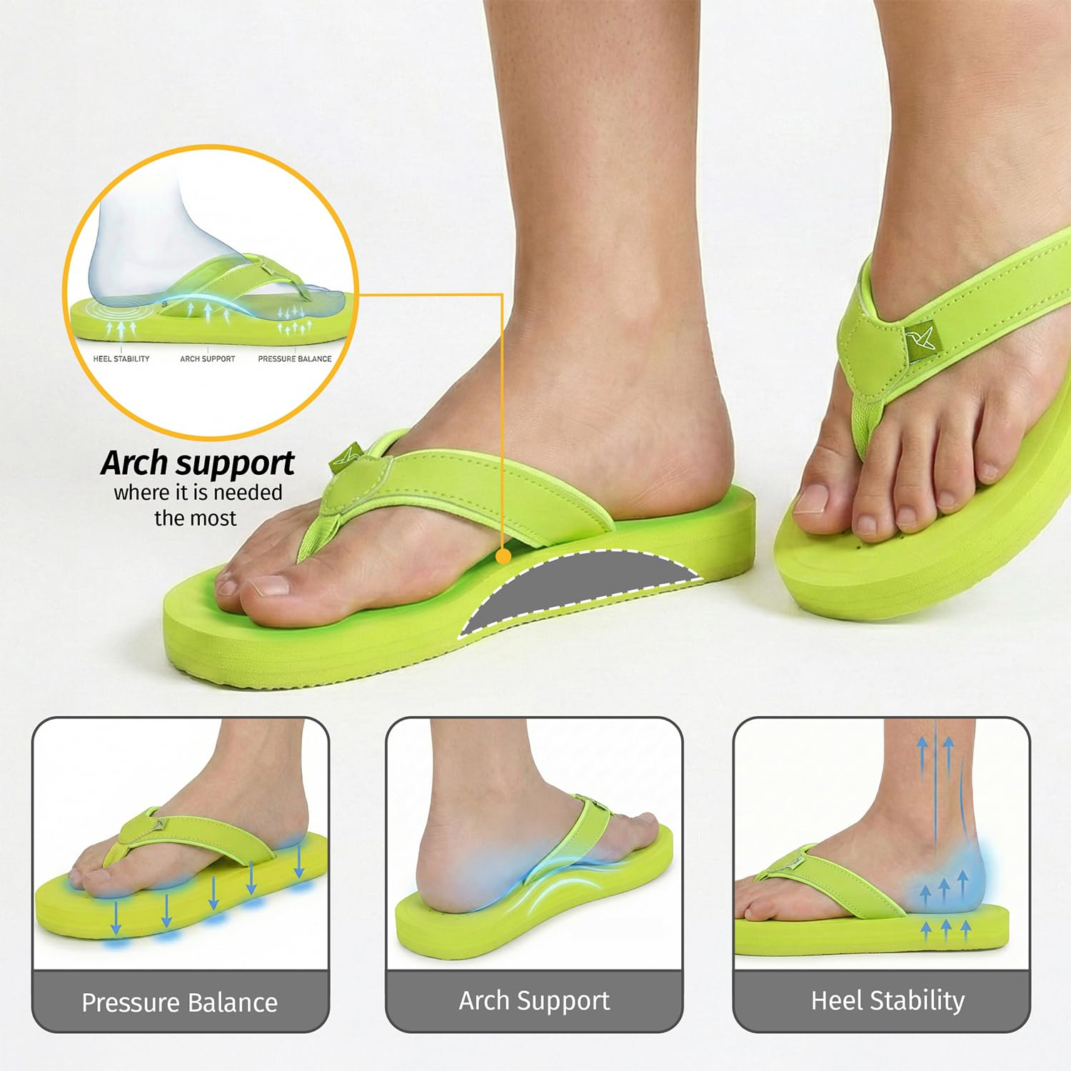 YOHO ArchFlex Women's Padded-Strap Flip-Flops - Image 34