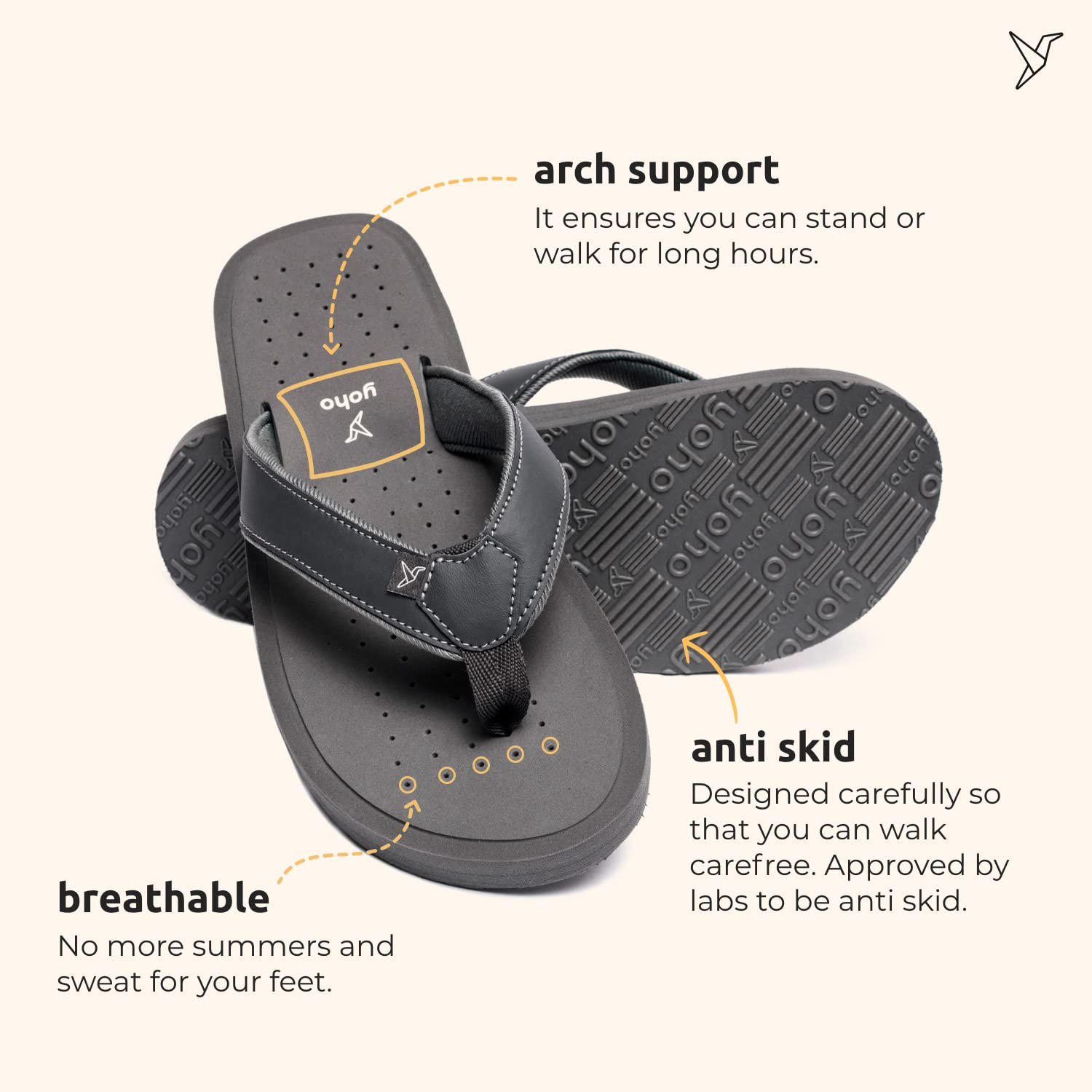 YOHO ArchFlex Women's Padded-Strap Flip-Flops - Image 48