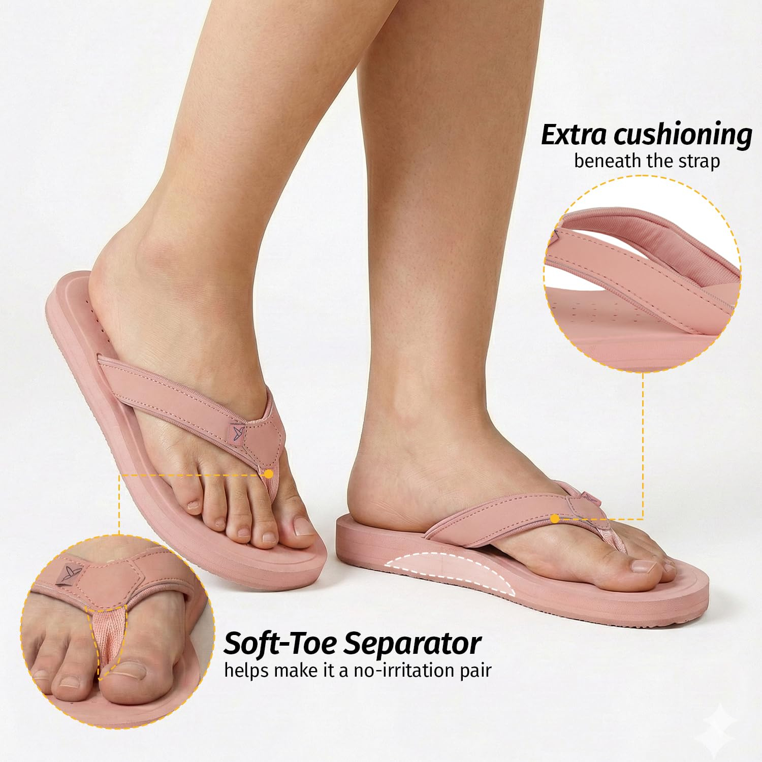 YOHO ArchFlex Women's Padded-Strap Flip-Flops - Image 56