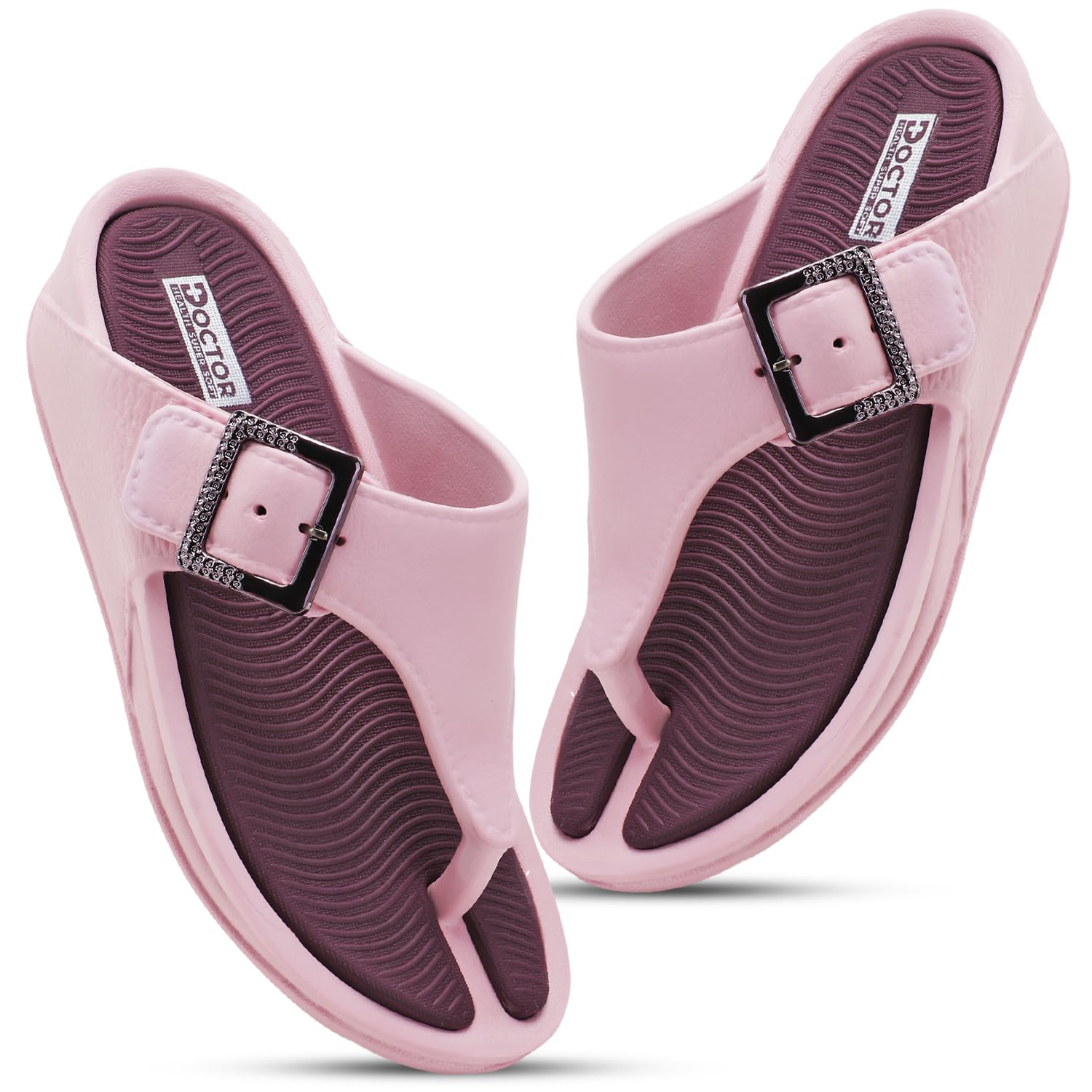 Doctor Health Super Soft Women's Buckle Toe-Ring Sandals - Image 10