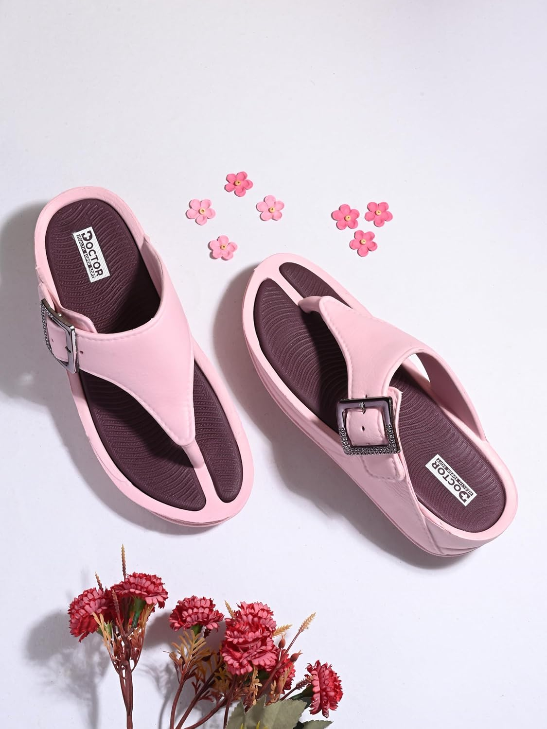Doctor Health Super Soft Women's Buckle Toe-Ring Sandals - Image 12