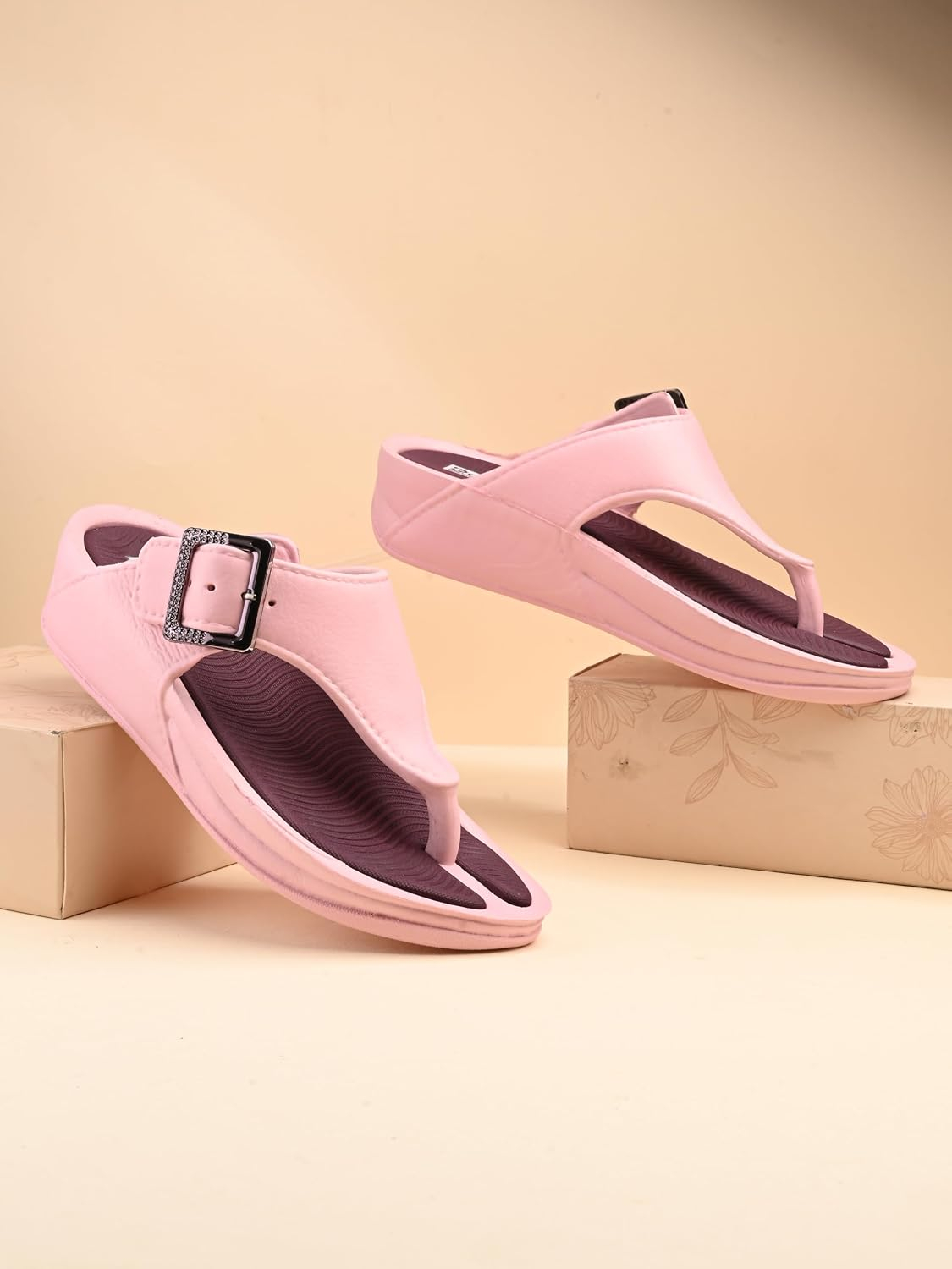 Doctor Health Super Soft Women's Buckle Toe-Ring Sandals - Image 14