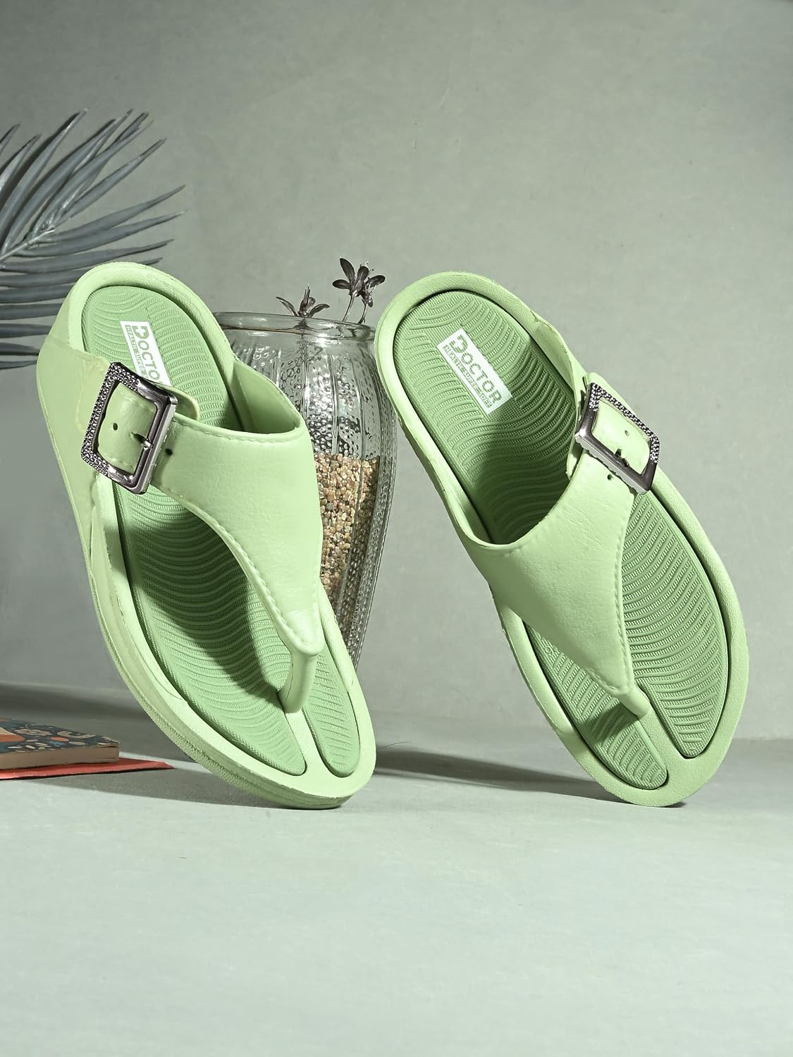 Doctor Health Super Soft Women's Buckle Toe-Ring Sandals - Image 28