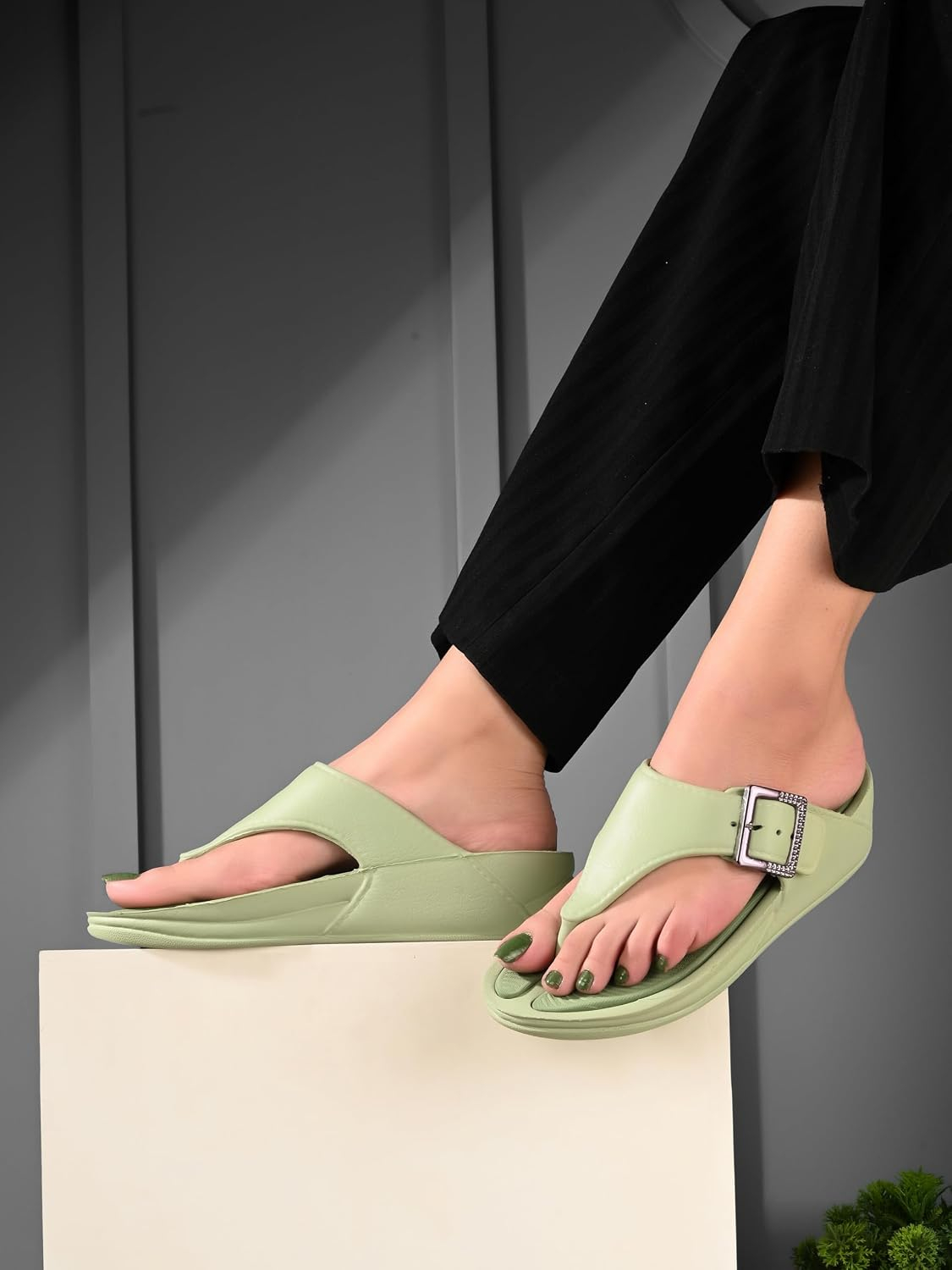 Doctor Health Super Soft Women's Buckle Toe-Ring Sandals - Image 29