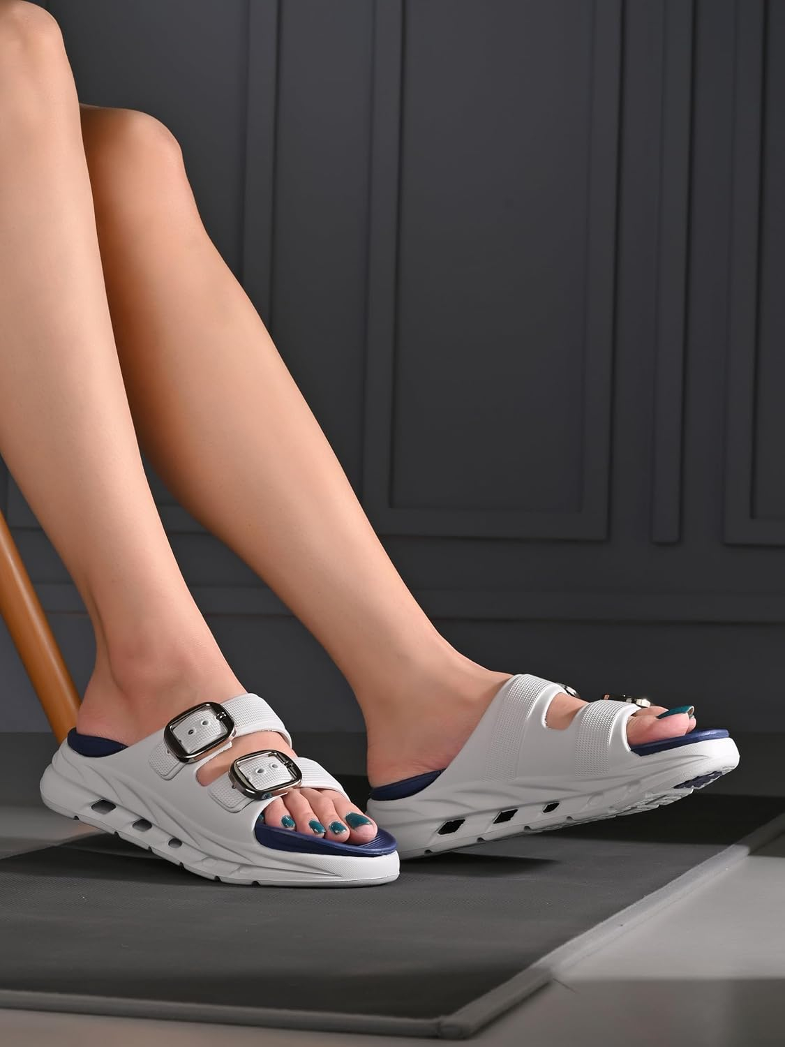 Doctor Health Super Soft Women's Double-Buckle Platform Sandals - Image 10