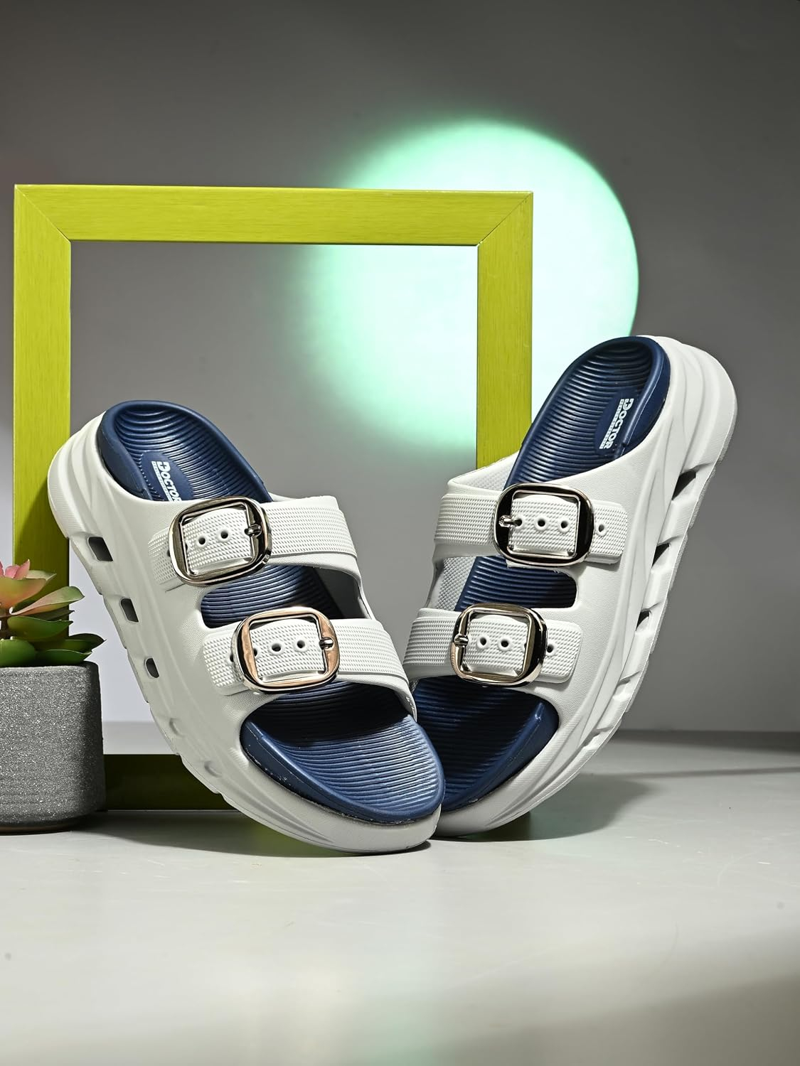 Doctor Health Super Soft Women's Double-Buckle Platform Sandals - Image 12