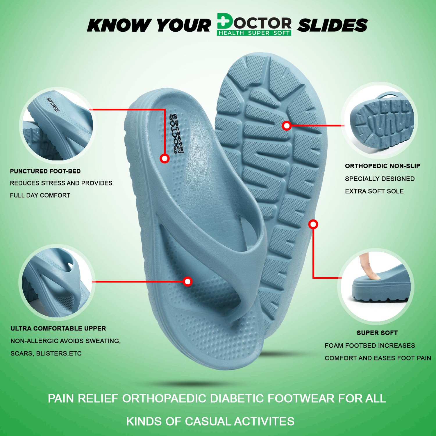 Doctor Health Super Soft Floats Women's Cushioned Slippers - Image 26