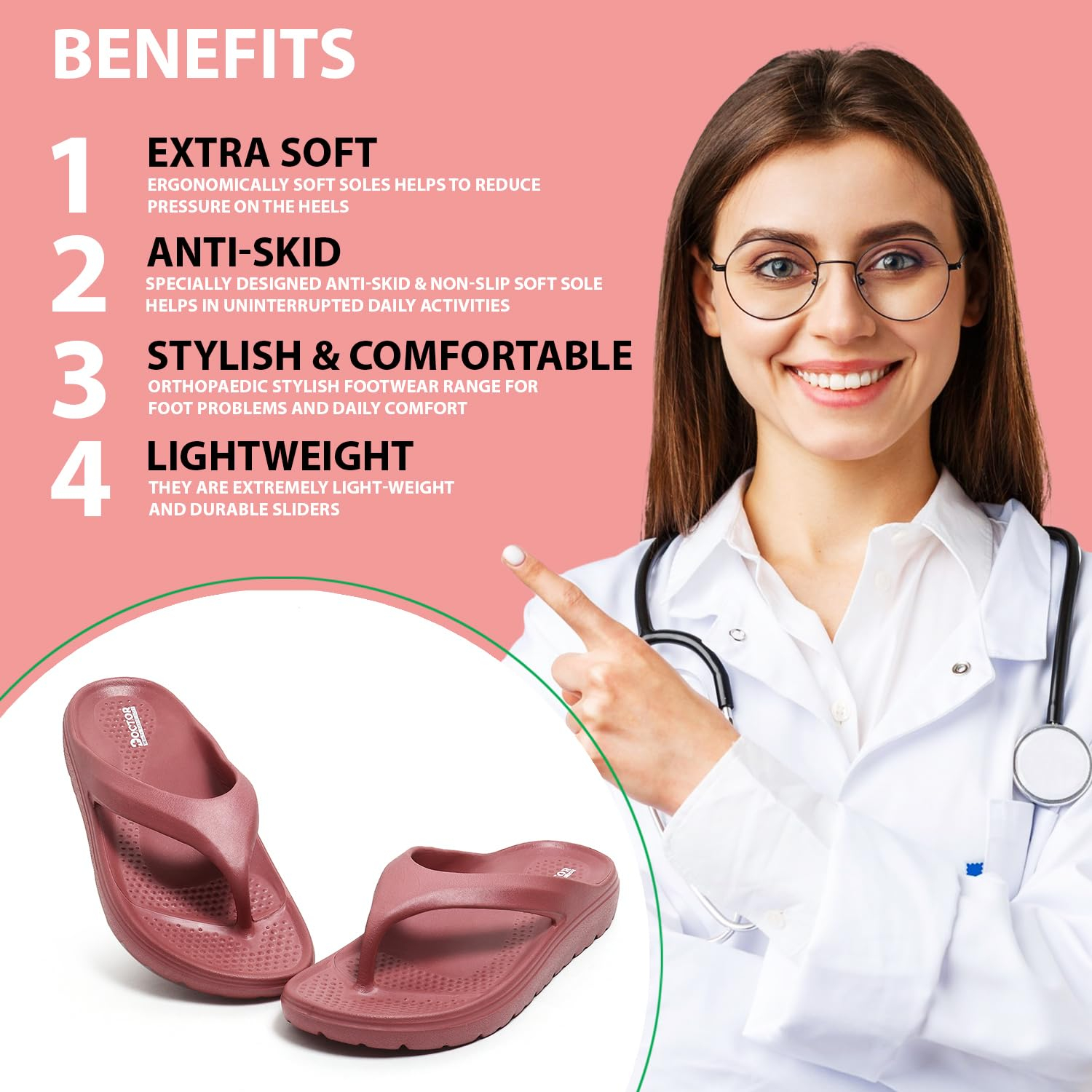 Doctor Health Super Soft Floats Women's Cushioned Slippers - Image 32