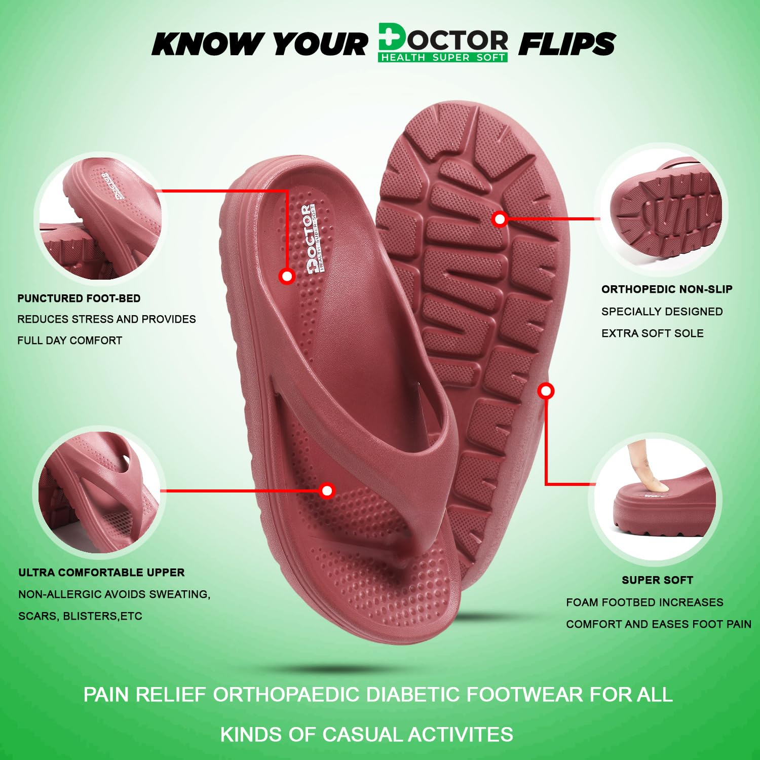 Doctor Health Super Soft Floats Women's Cushioned Slippers - Image 35