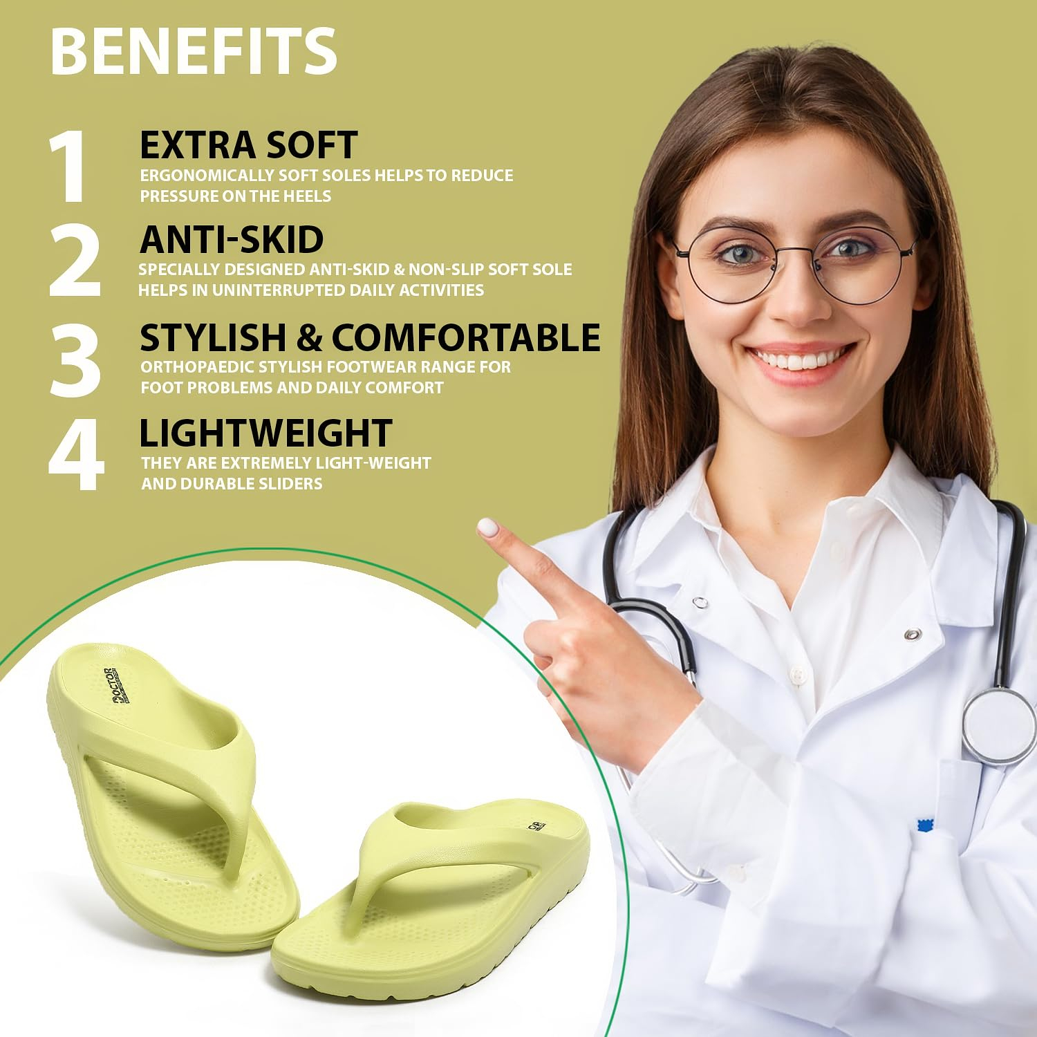 Doctor Health Super Soft Floats Women's Cushioned Slippers - Image 41