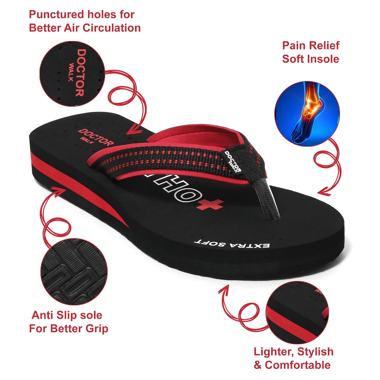 Doctor Walk Women's Cushioned Thong Sandals - Image 11