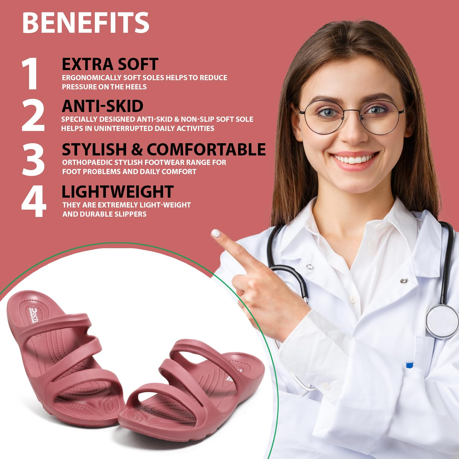 Doctor Health Super Soft Women's Cushioned Comfort Slides - Image 15