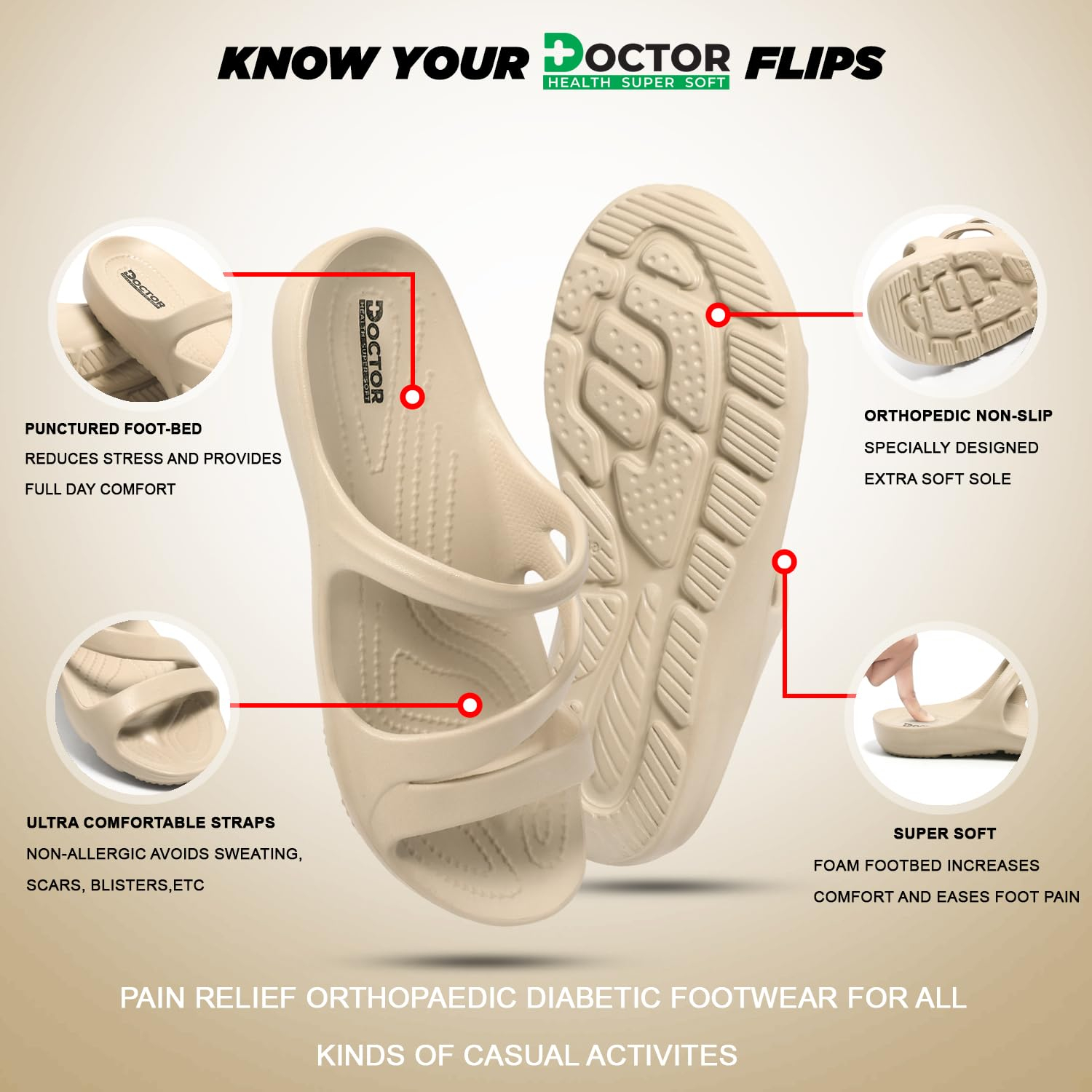 Doctor Health Super Soft Women's Cushioned Comfort Slides - Image 26