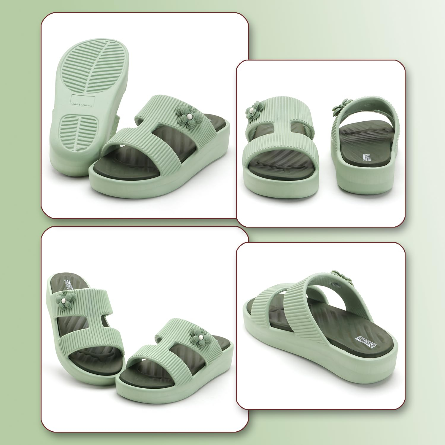 Doctor Health Super Soft Women's Floral-Charm EVA Platform Slides - Image 31