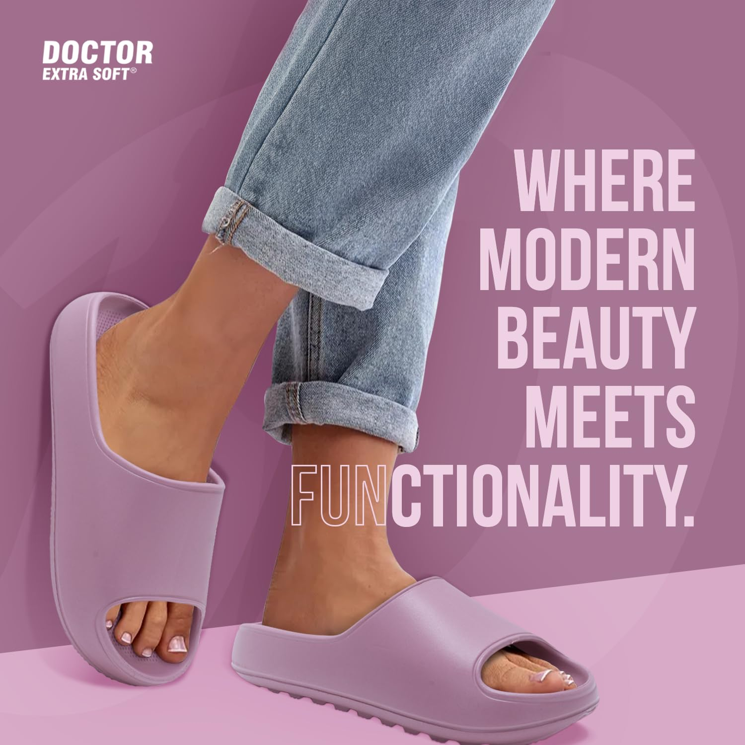 Doctor Extra Soft Women's Cushioned Slide Slippers - D-508 - Image 5