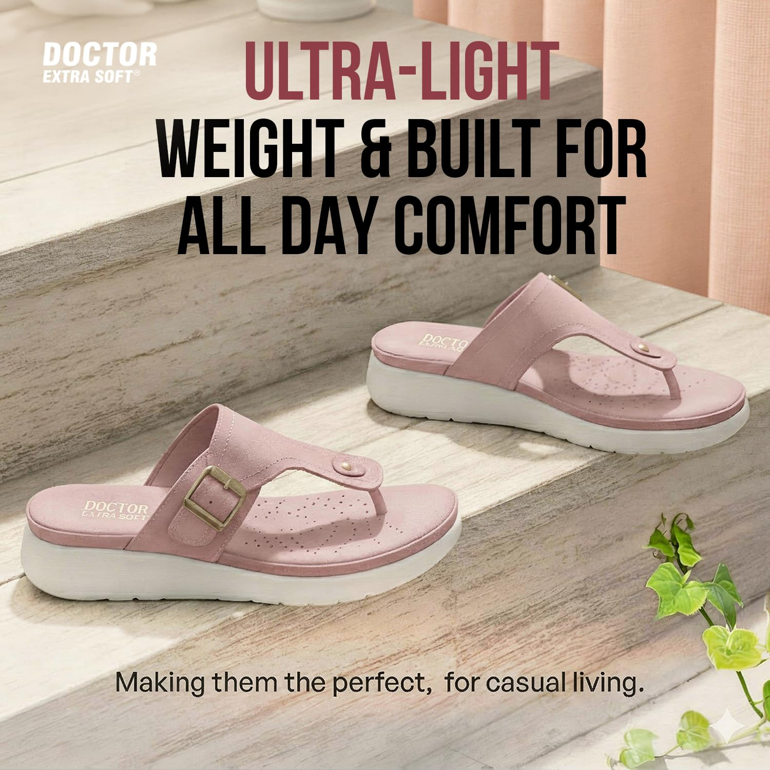 Doctor Extra Soft Women's Lightweight Memory-Foam Sandals - D-621 - Image 4