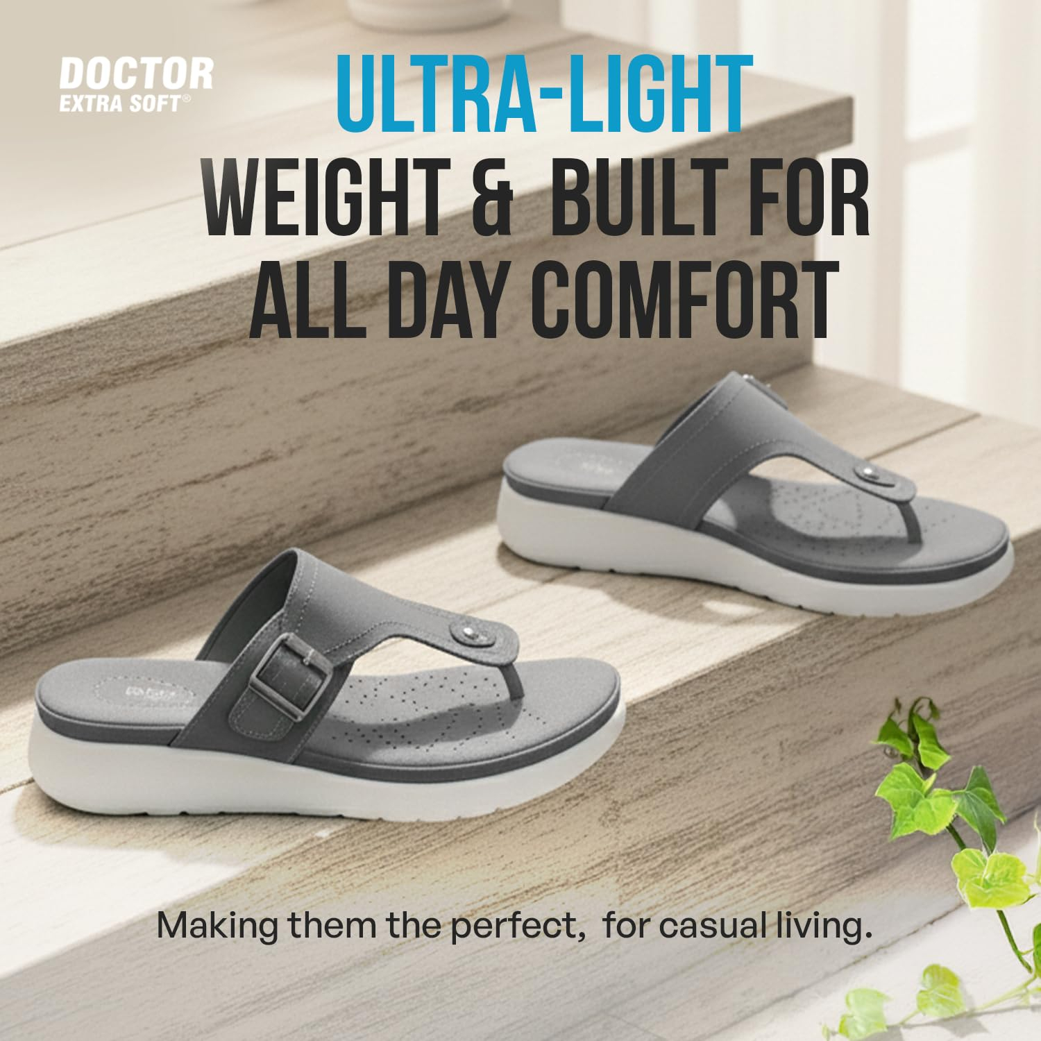 Doctor Extra Soft Women's Lightweight Memory-Foam Sandals - D-621 - Image 11