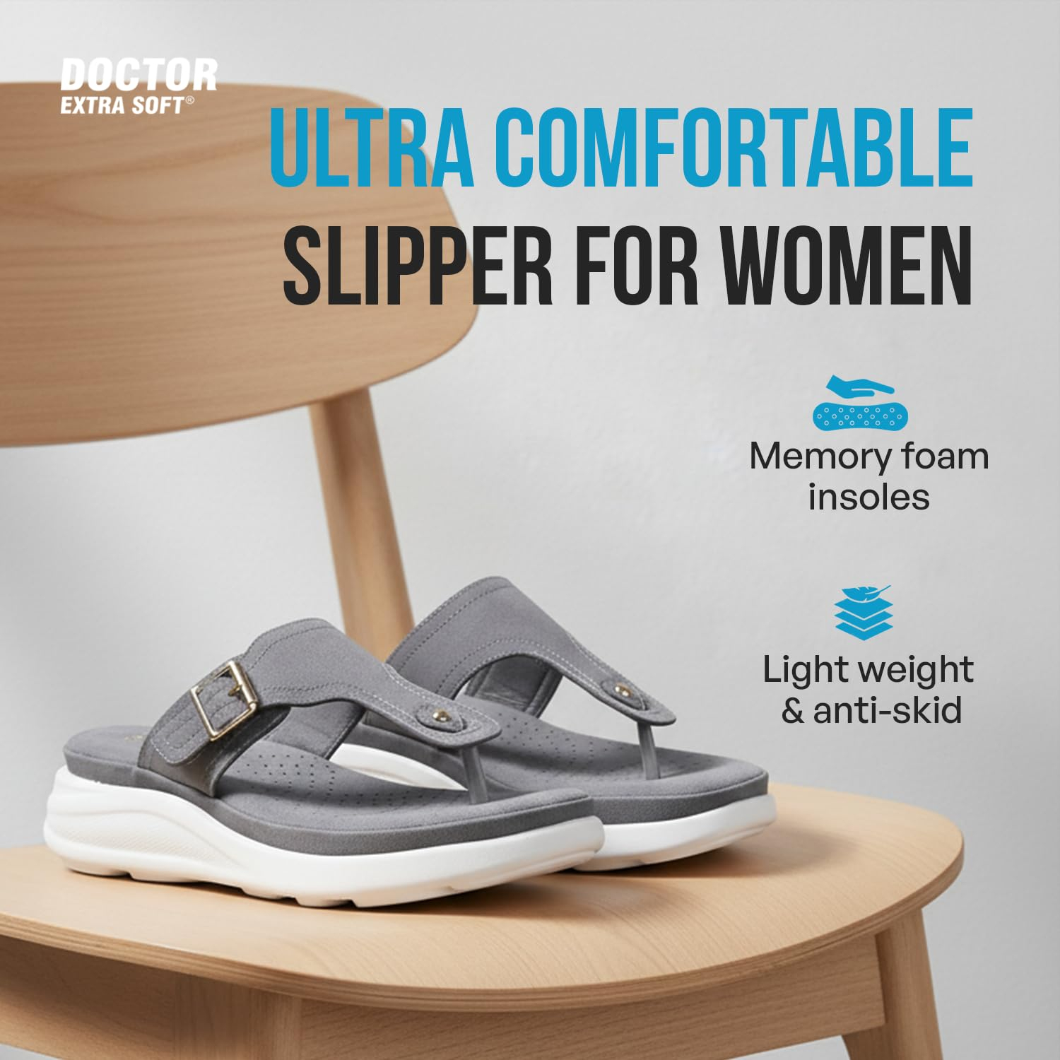 Doctor Extra Soft Women's Lightweight Memory-Foam Sandals - D-621 - Image 12