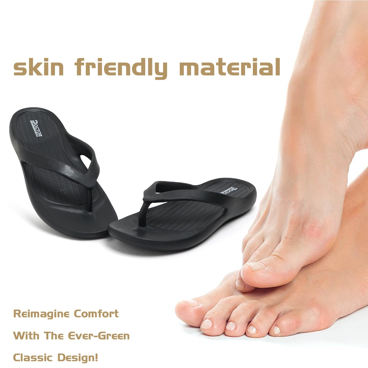 Doctor Health Super Soft Women's Soft-Footbed Flip-Flops - Image 8