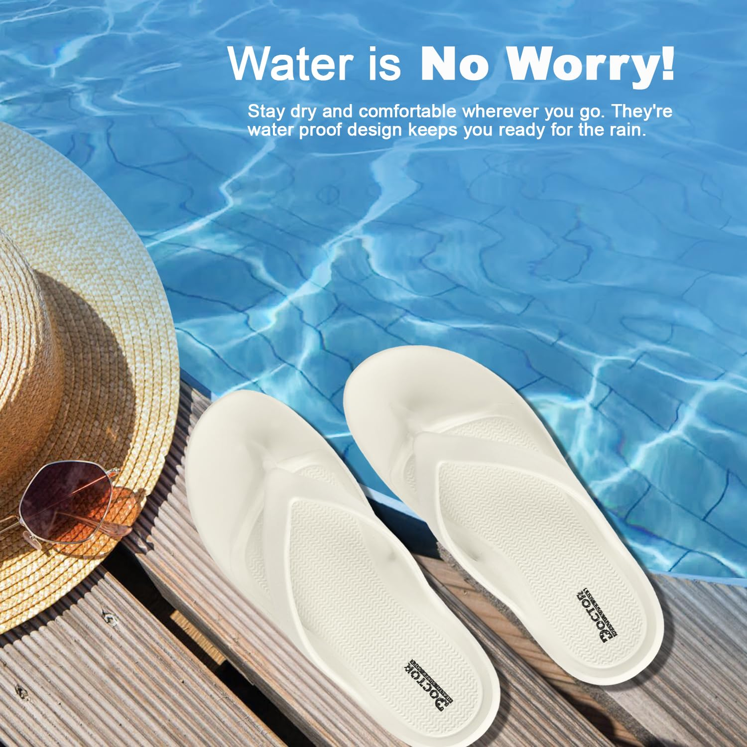 Doctor Health Super Soft Women's Soft-Footbed Flip-Flops - Image 34