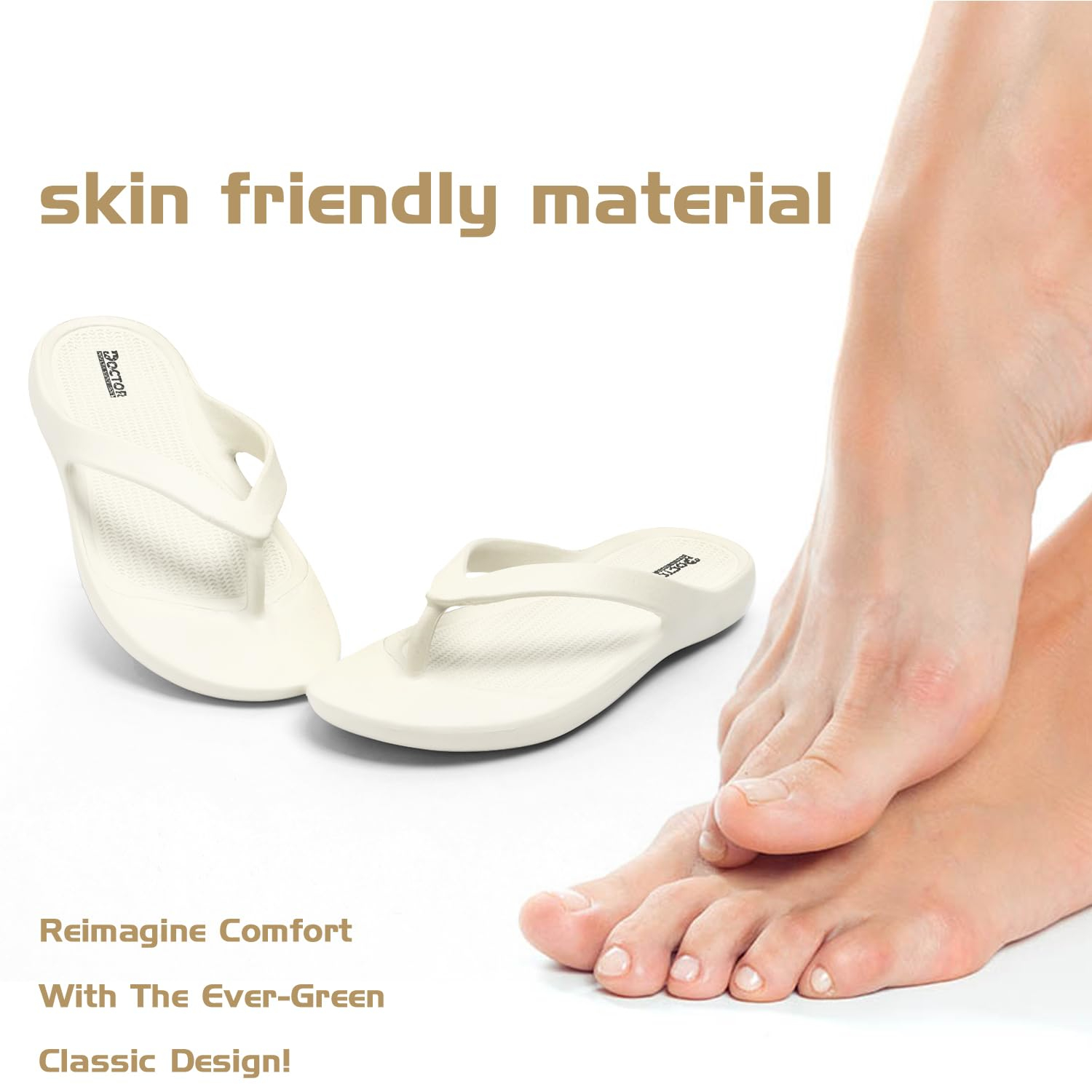 Doctor Health Super Soft Women's Soft-Footbed Flip-Flops - Image 35