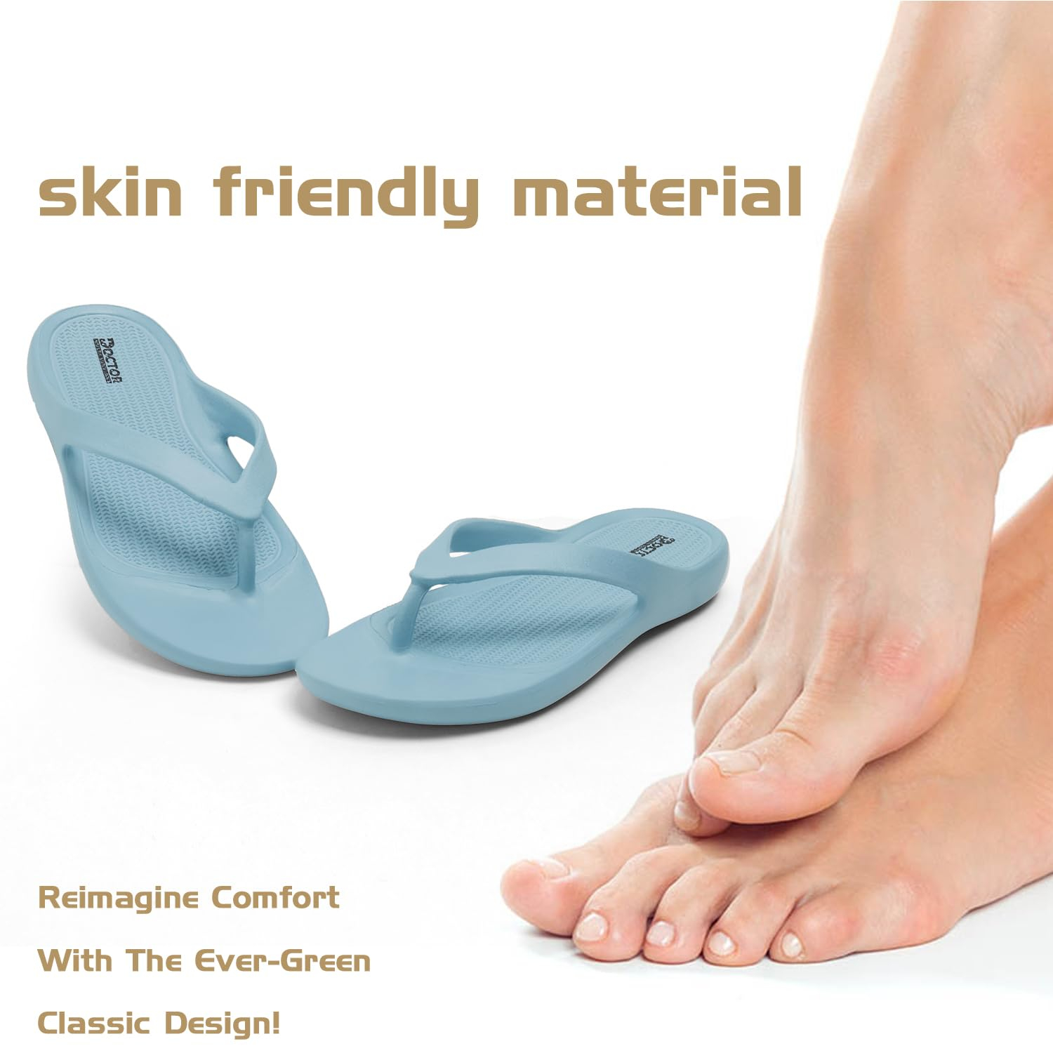 Doctor Health Super Soft Women's Soft-Footbed Flip-Flops - Image 44