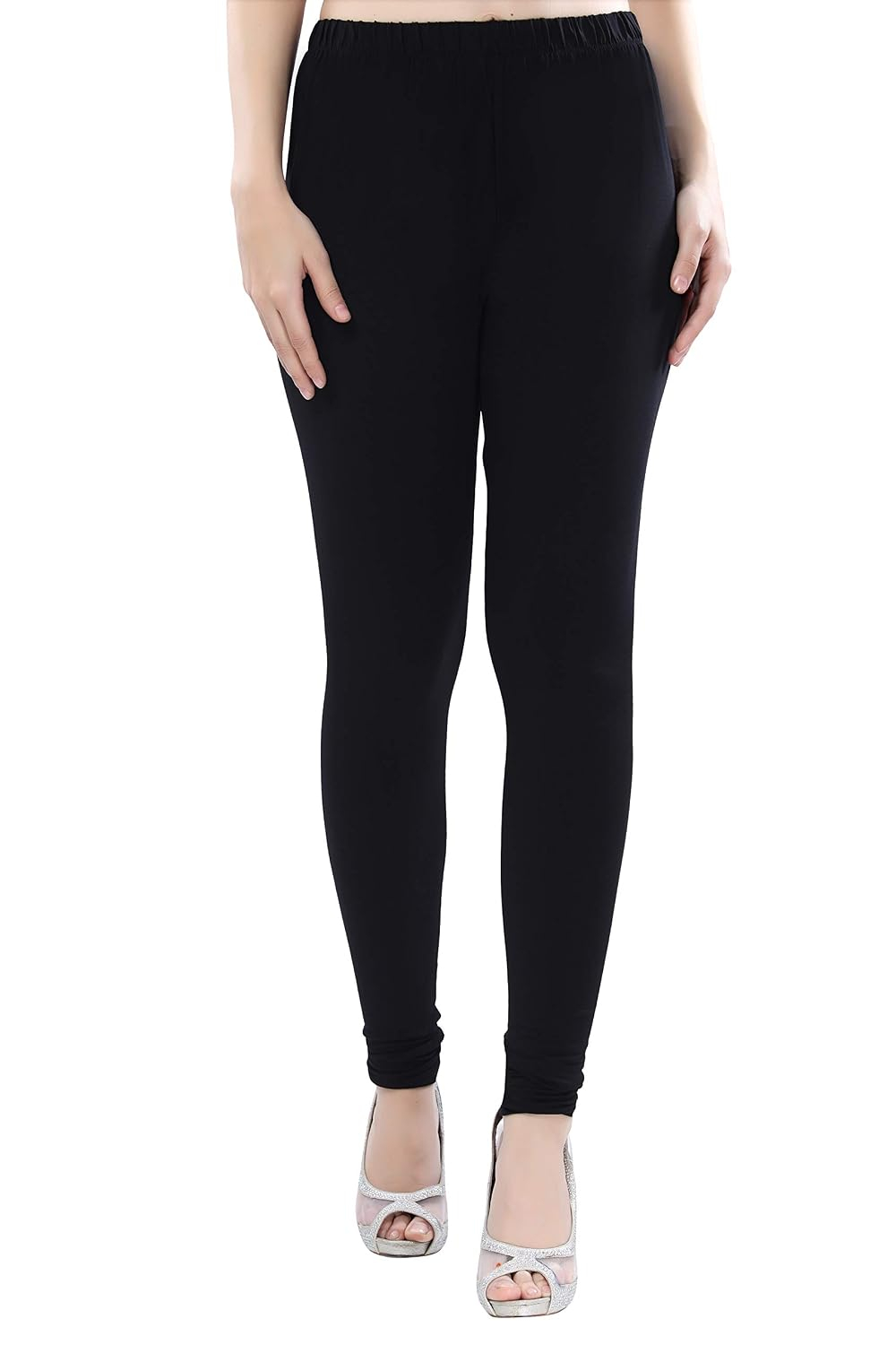 TRASA Women's Four-Way Stretch Cotton Churidar Leggings