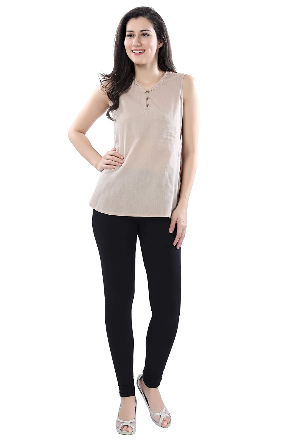 TRASA Women's Four-Way Stretch Cotton Churidar Leggings - Image 6