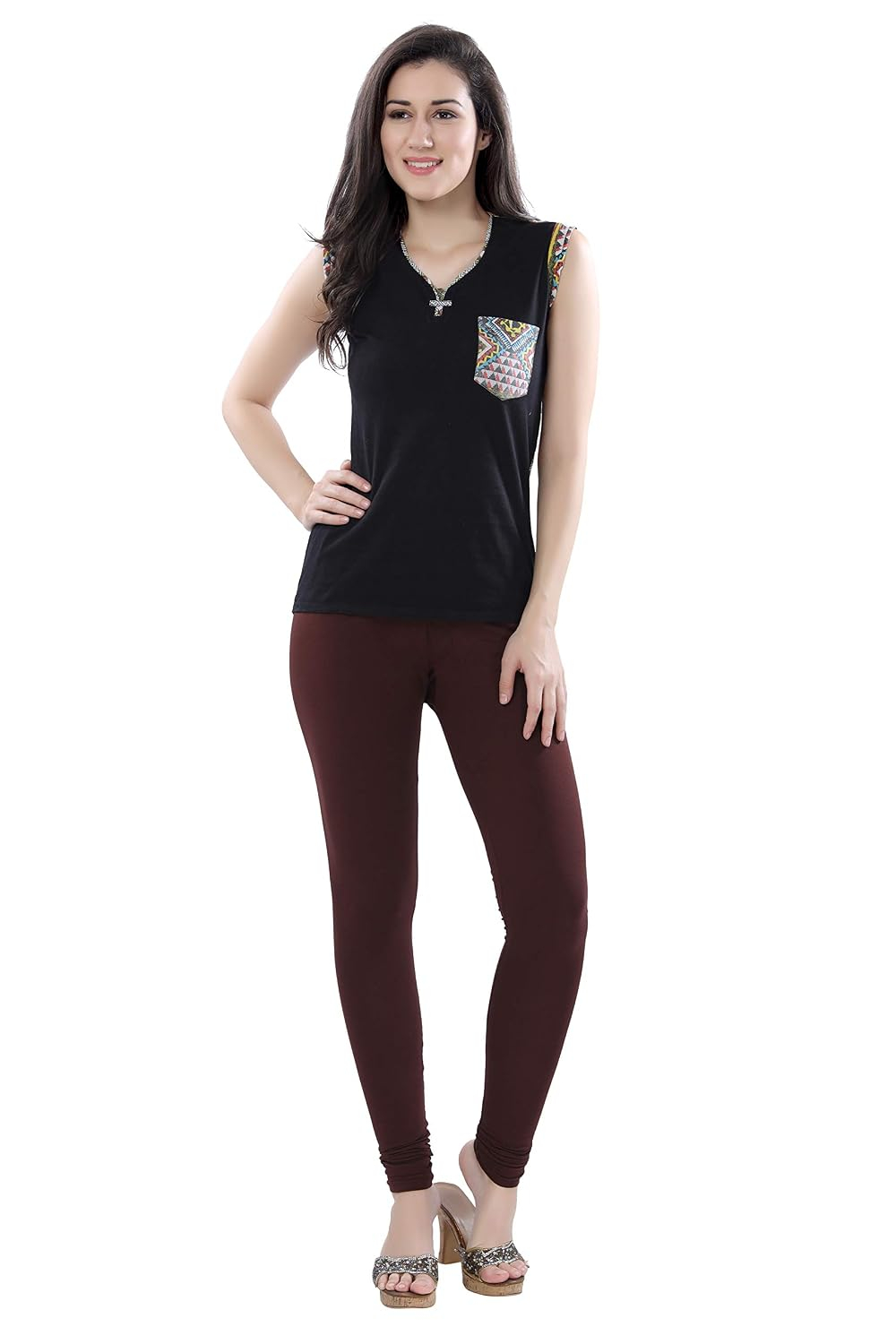 TRASA Women's Four-Way Stretch Cotton Churidar Leggings - Image 22