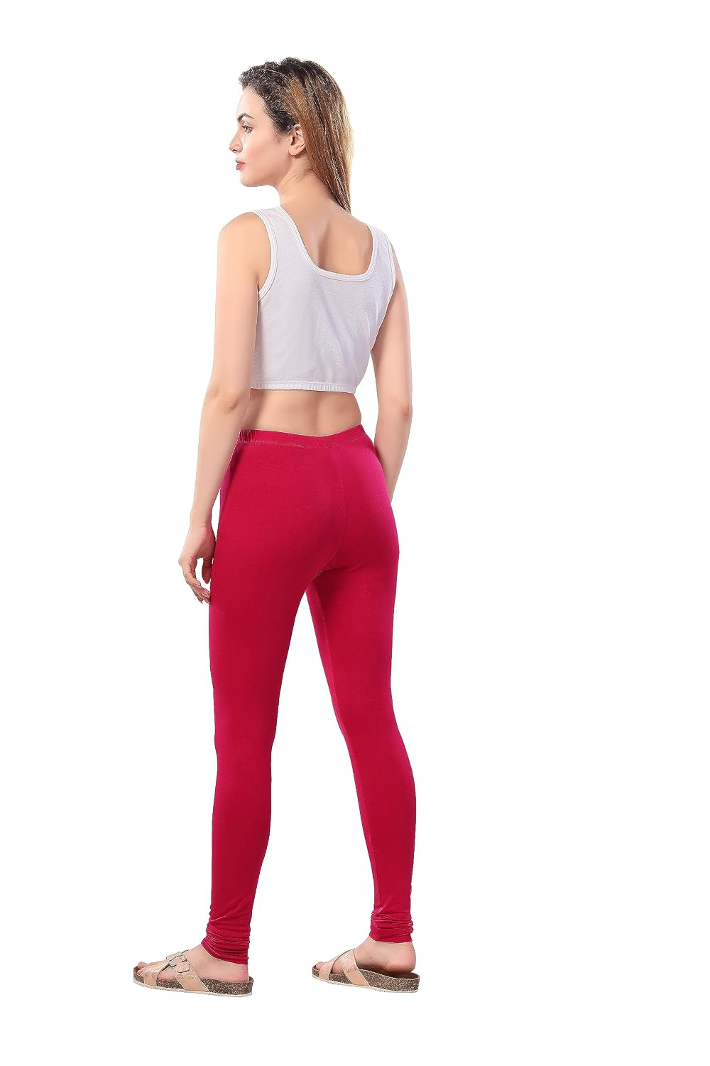 TRASA Women's Four-Way Stretch Cotton Churidar Leggings - Image 53