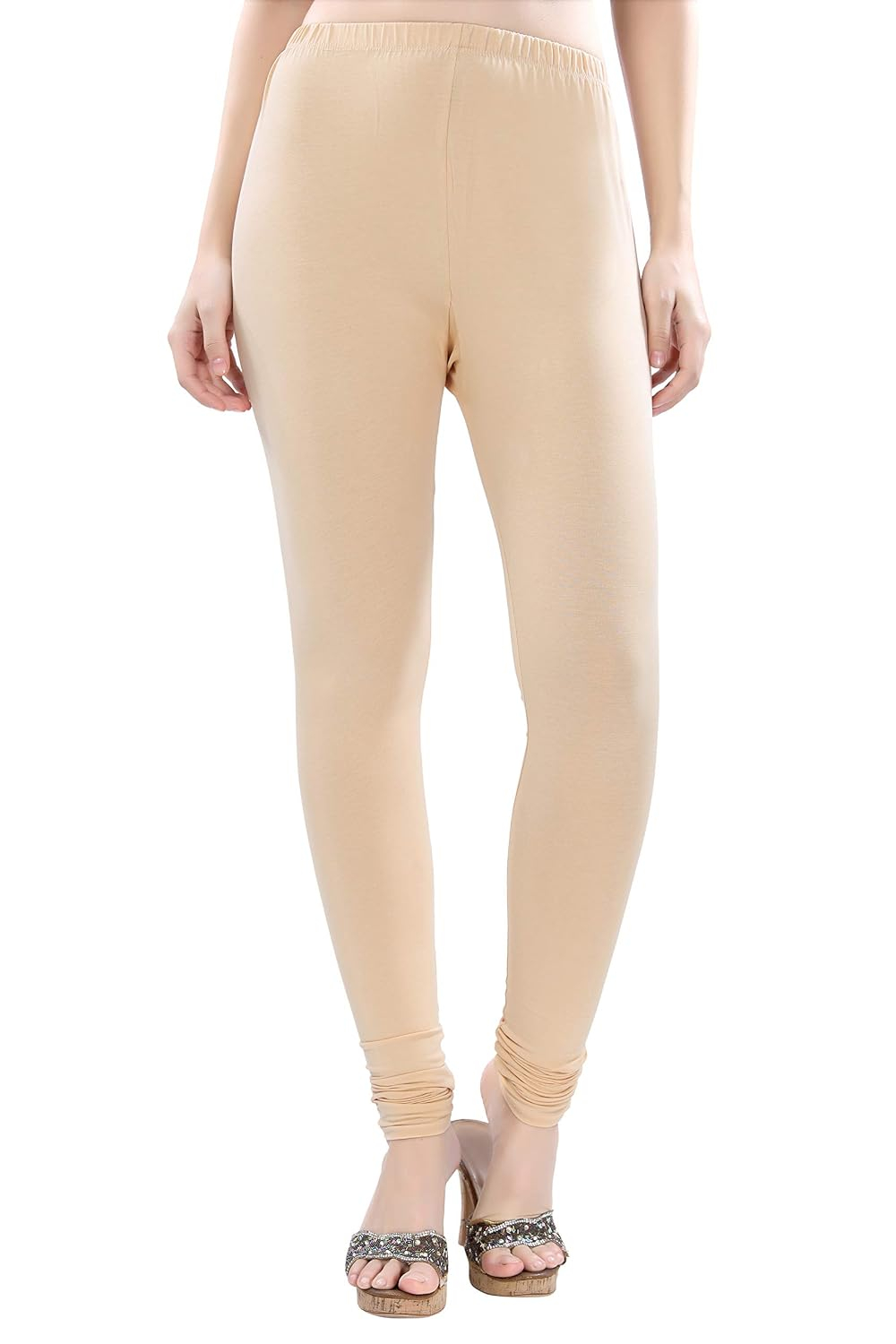 TRASA Women's Four-Way Stretch Cotton Churidar Leggings - Image 57