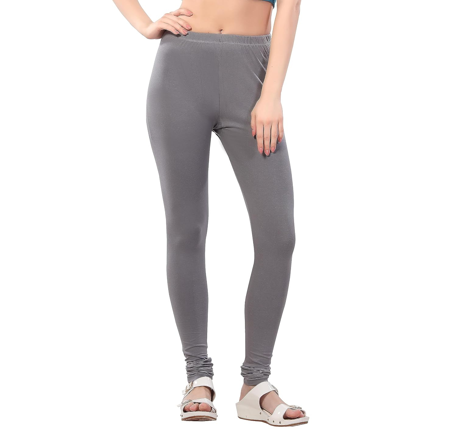 TRASA Women's Four-Way Stretch Cotton Churidar Leggings - Image 65
